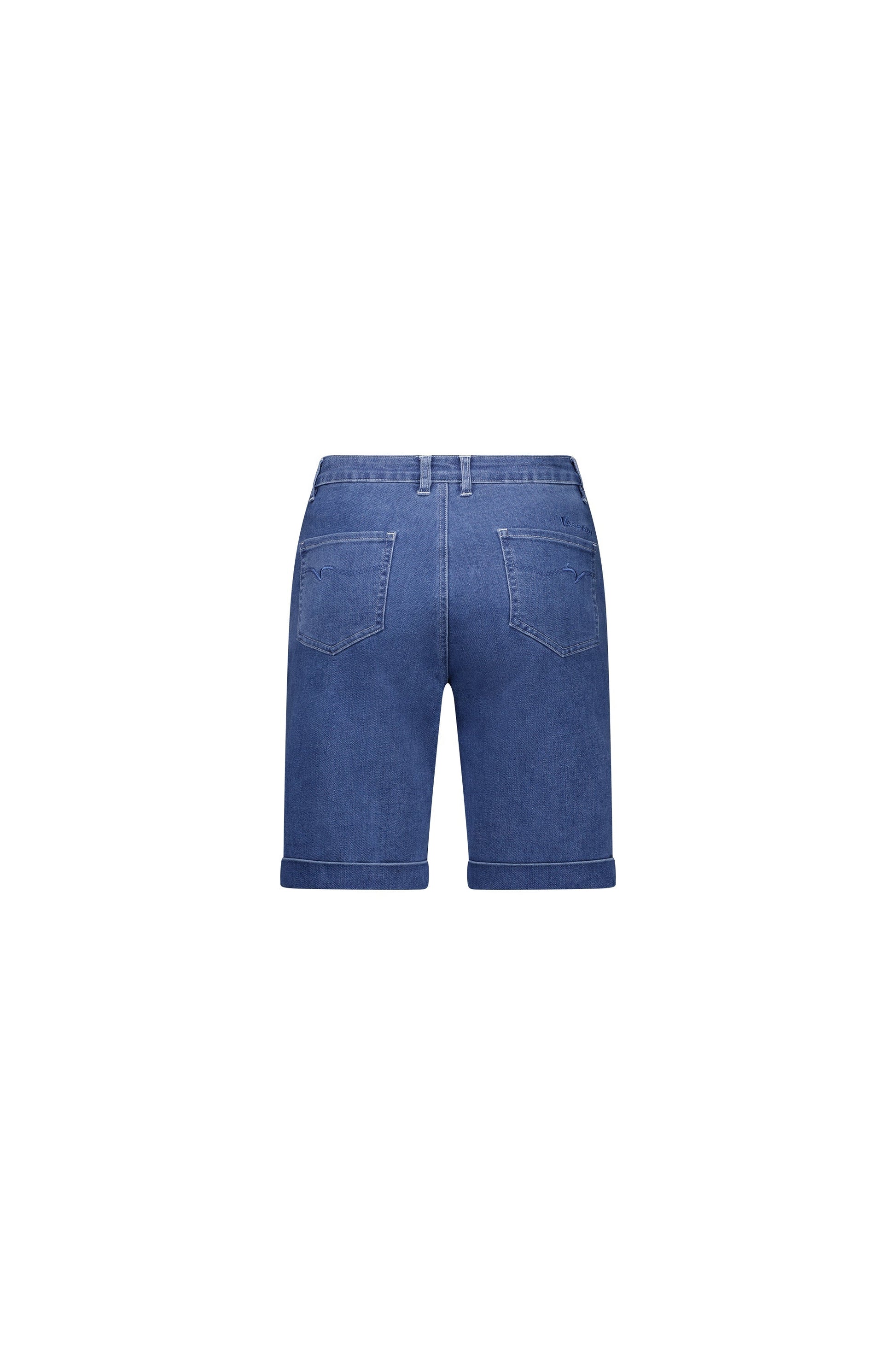 5775A Blue Hue - Slim Leg Above Knee Short - Vassalli