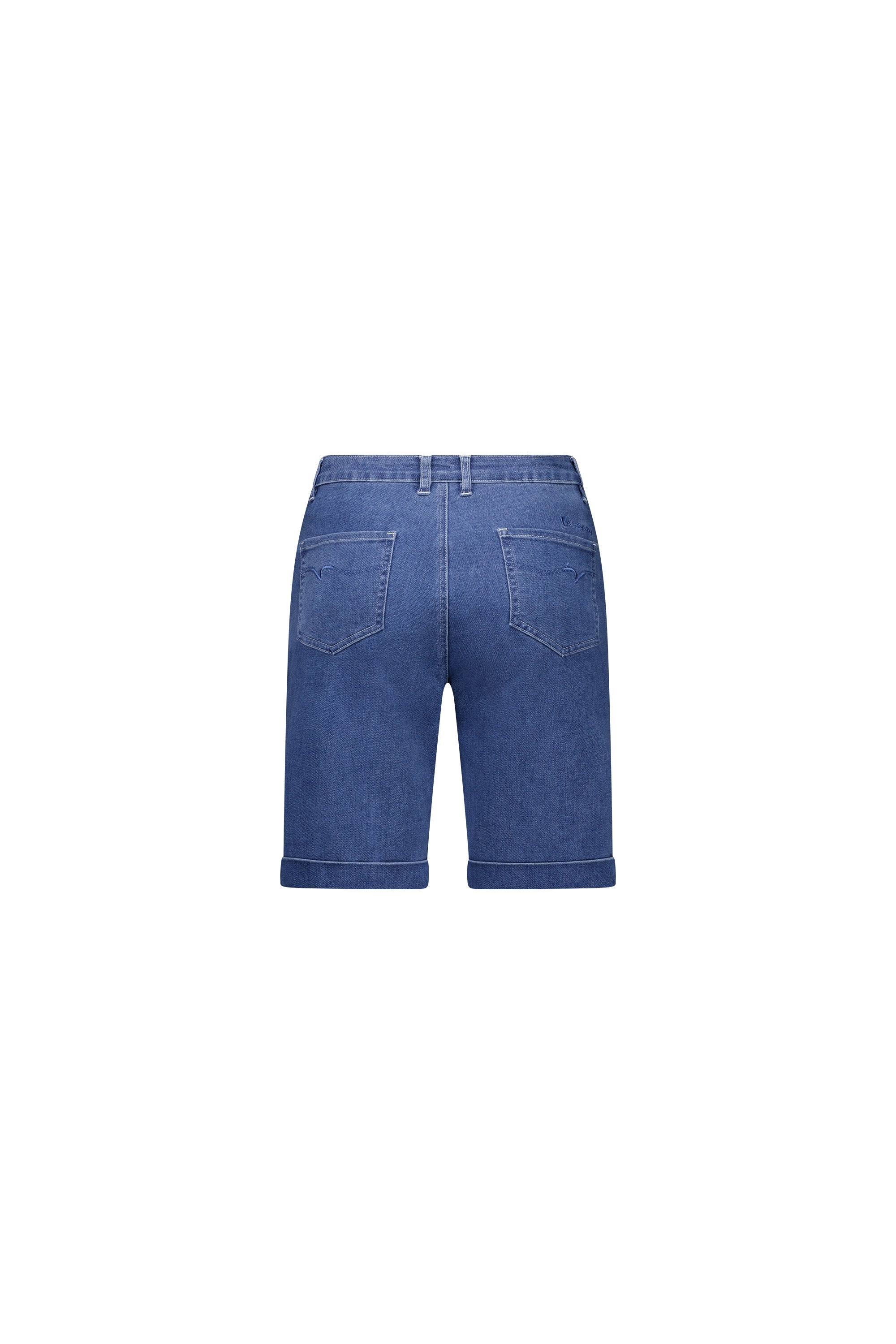 5775A Blue Hue - Slim Leg Above Knee Short - Vassalli