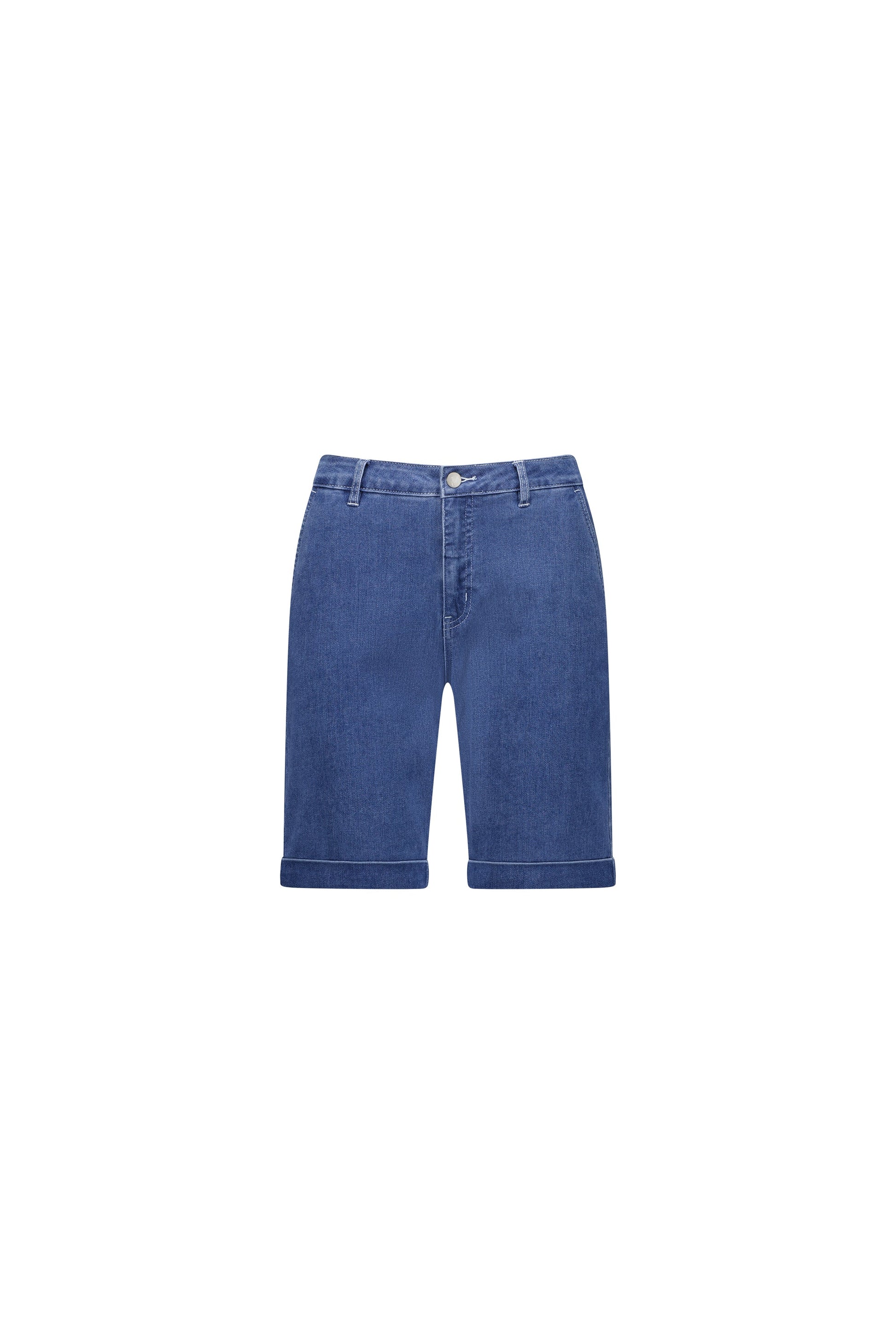 5775A Blue Hue - Slim Leg Above Knee Short - Vassalli