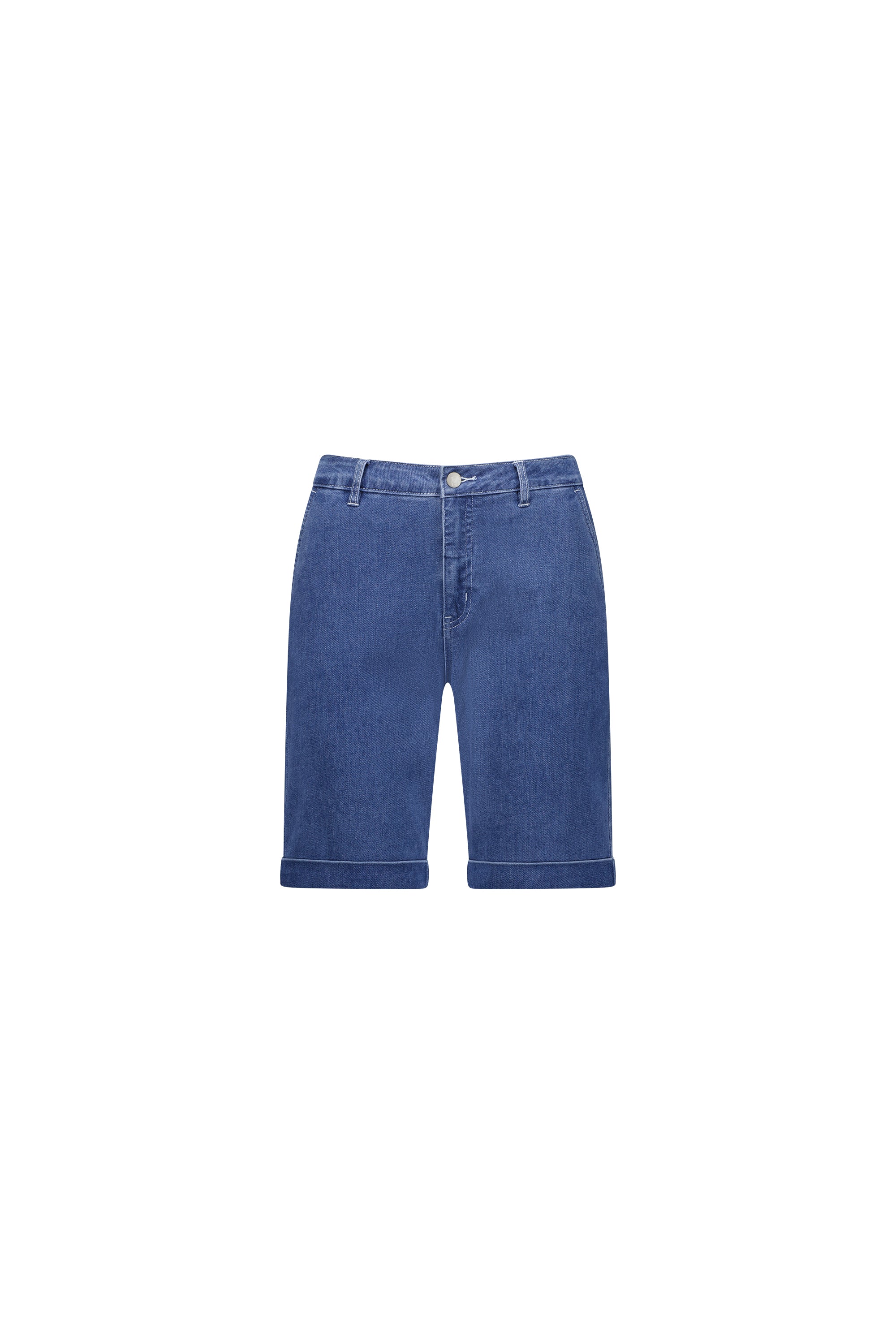 5775A Blue Hue - Slim Leg Above Knee Short - Vassalli