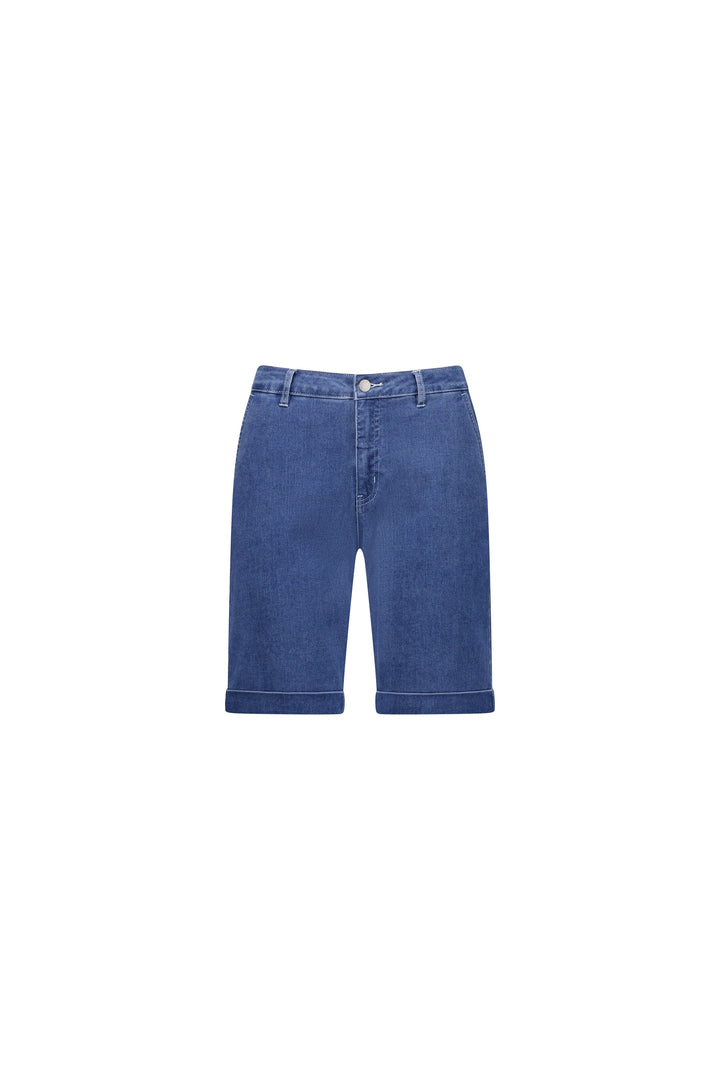 5775A Blue Hue - Slim Leg Above Knee Short - Vassalli