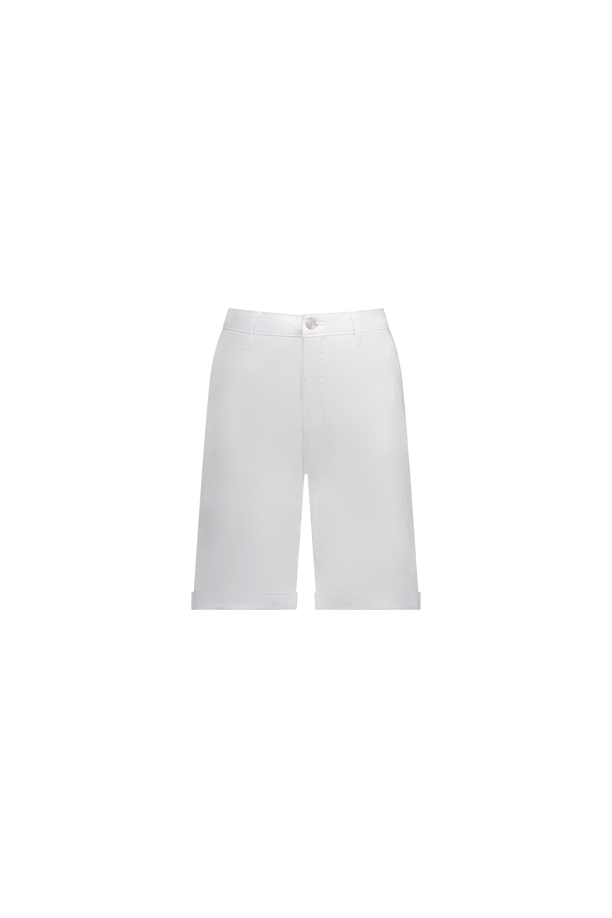 5775A White Denim - Slim Leg Above Knee Short - Vassalli