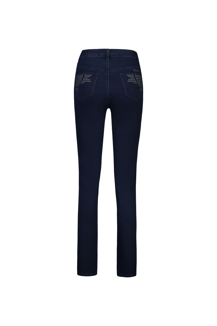 5781 Mid Blue - Slim Leg Full Length Jean - Vassalli