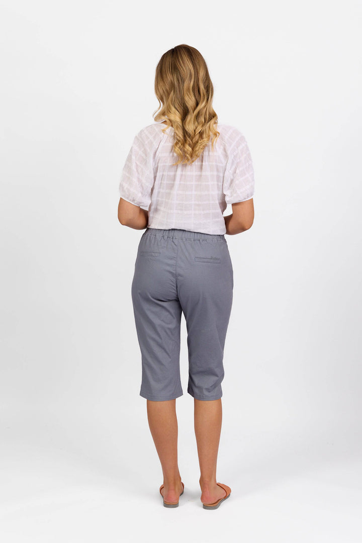 5789 Atlantic - Below Knee Slim Leg Elastic Waist Pant - Vassalli
