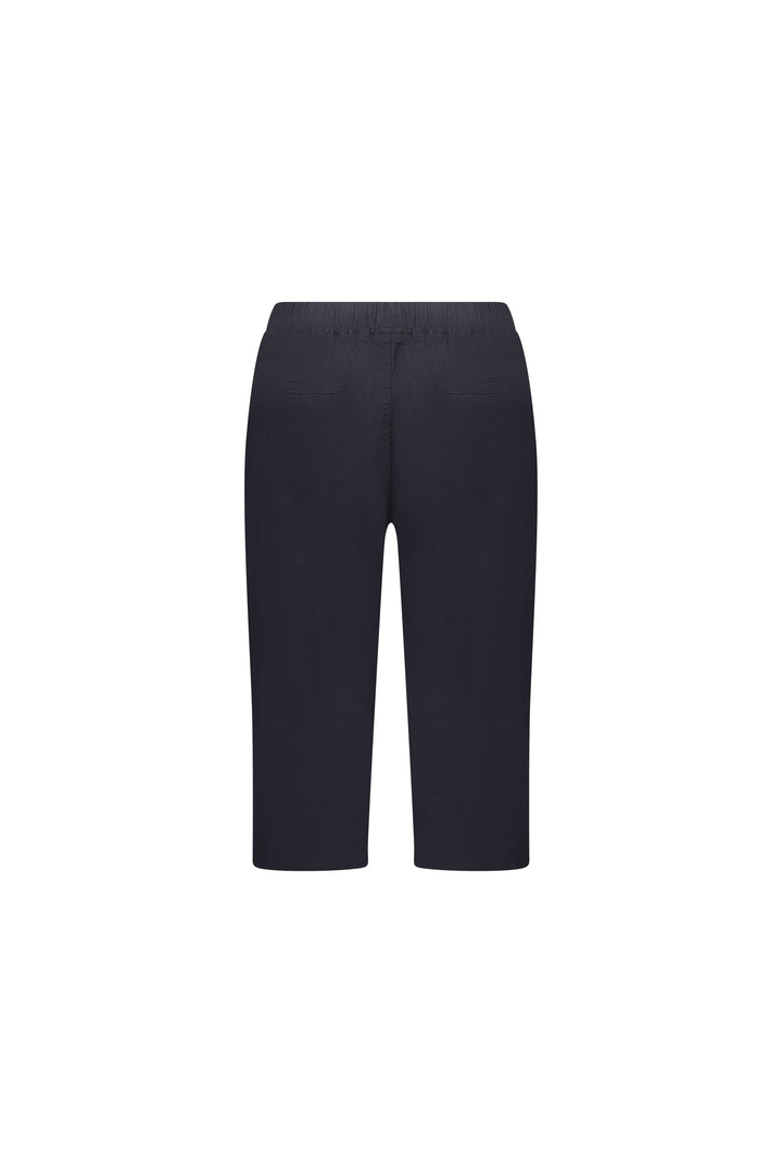 5789 Black - Below Knee Slim Leg Elastic Waist Pant - Vassalli