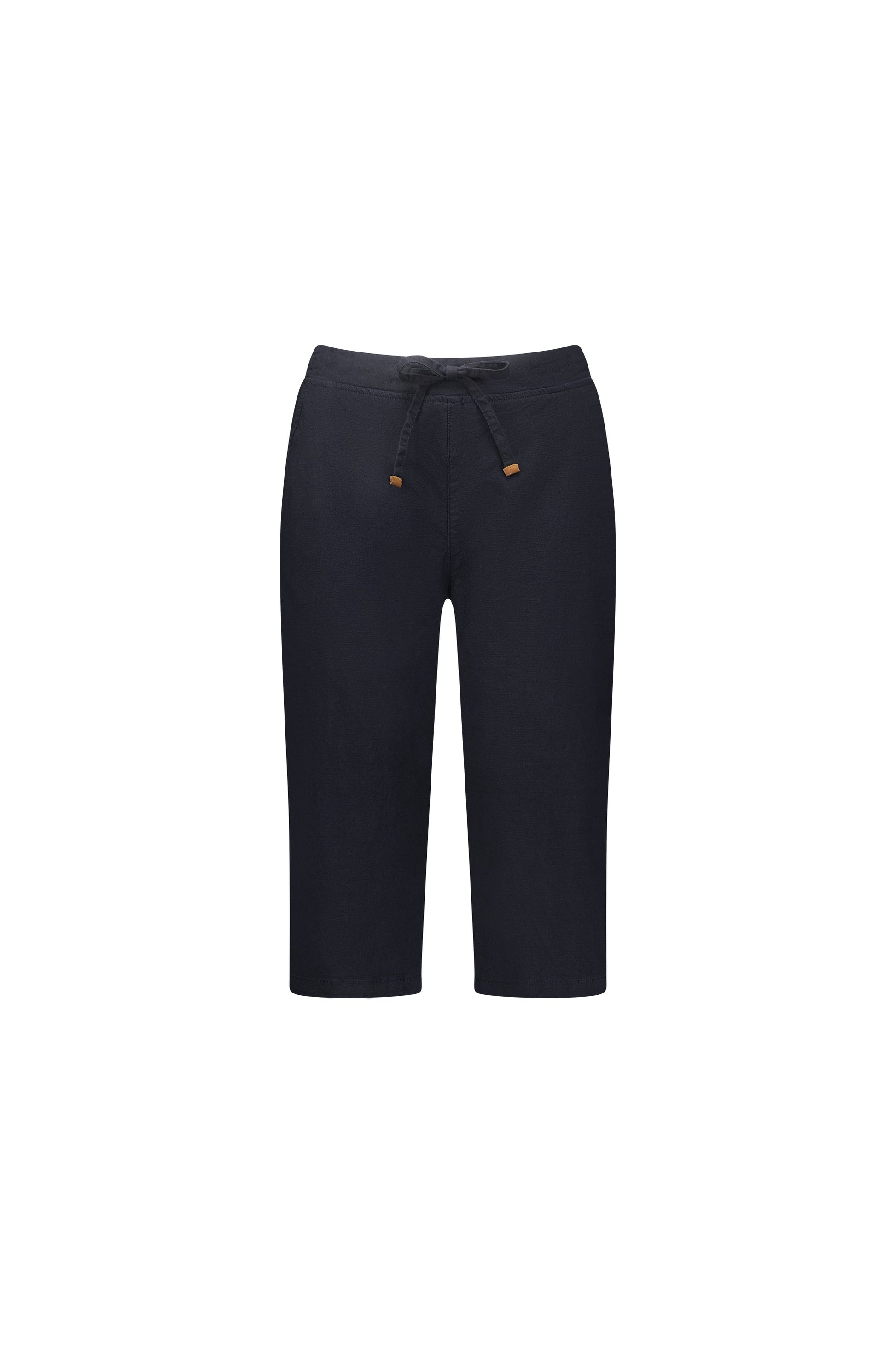 5789 Black - Below Knee Slim Leg Elastic Waist Pant - Vassalli
