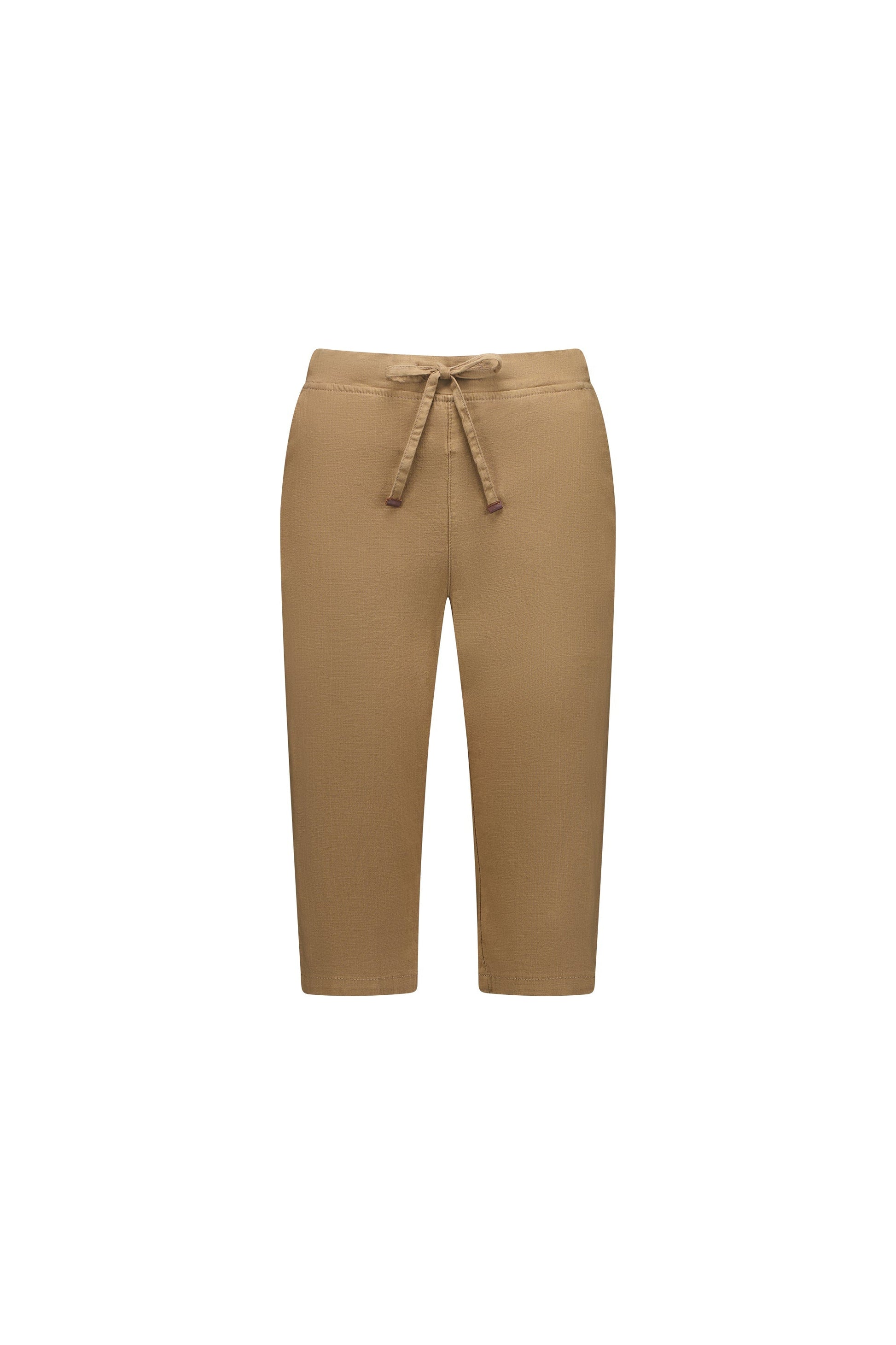 5789 Caramel - Below Knee Slim Leg Elastic Waist Pant - Vassalli