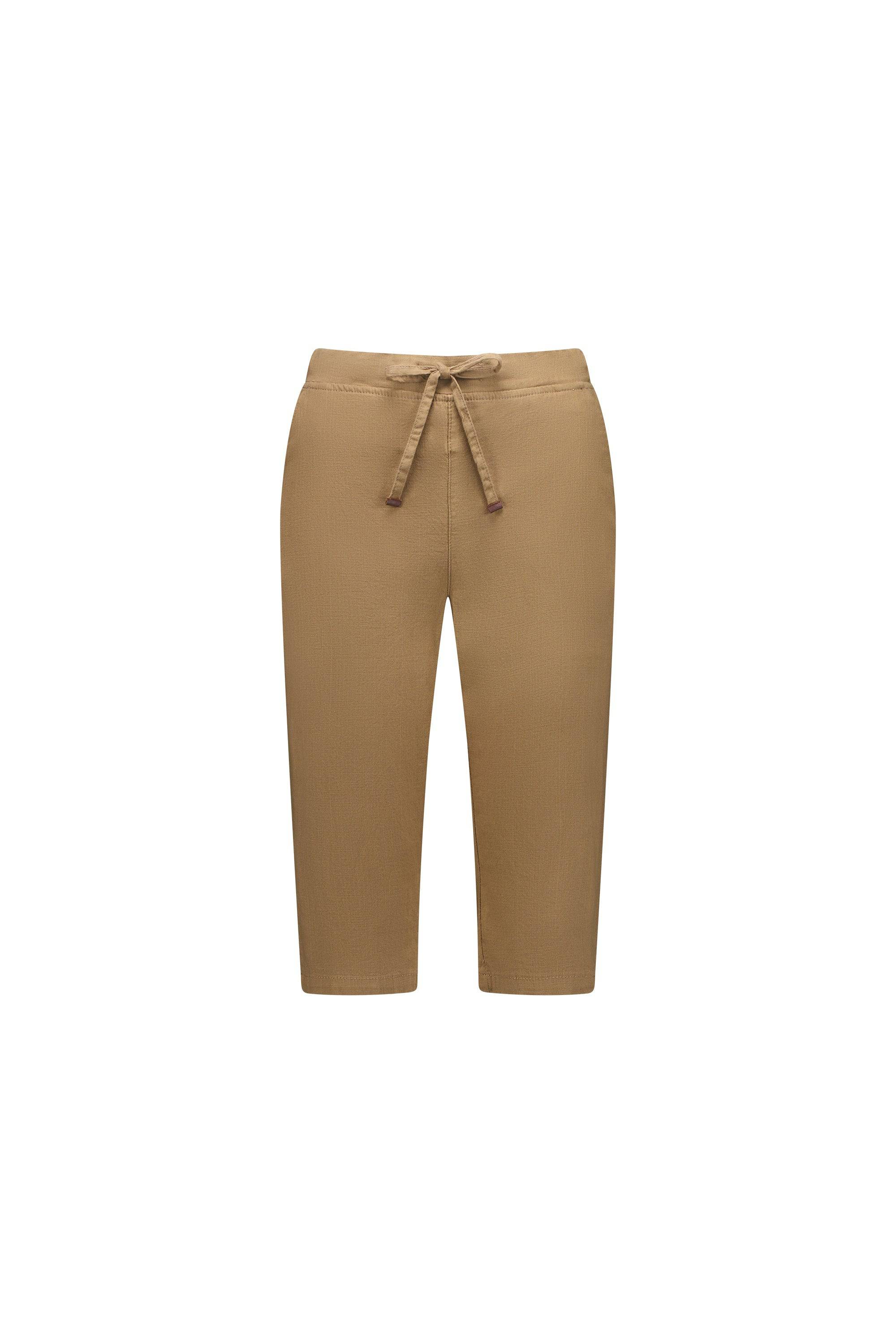 5789 Caramel - Below Knee Slim Leg Elastic Waist Pant - Vassalli