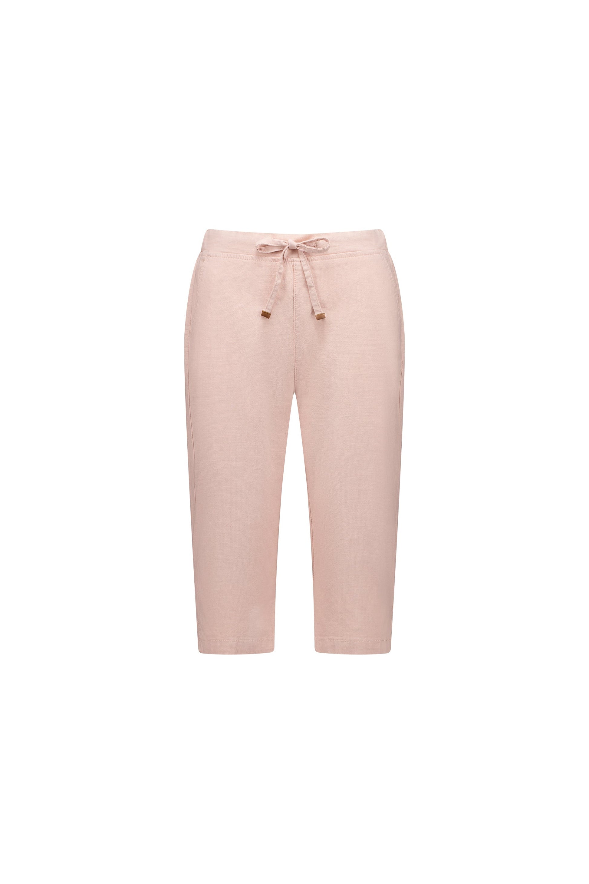 5789 Soft Pink - Below Knee Slim Leg Elastic Waist Pant - Vassalli