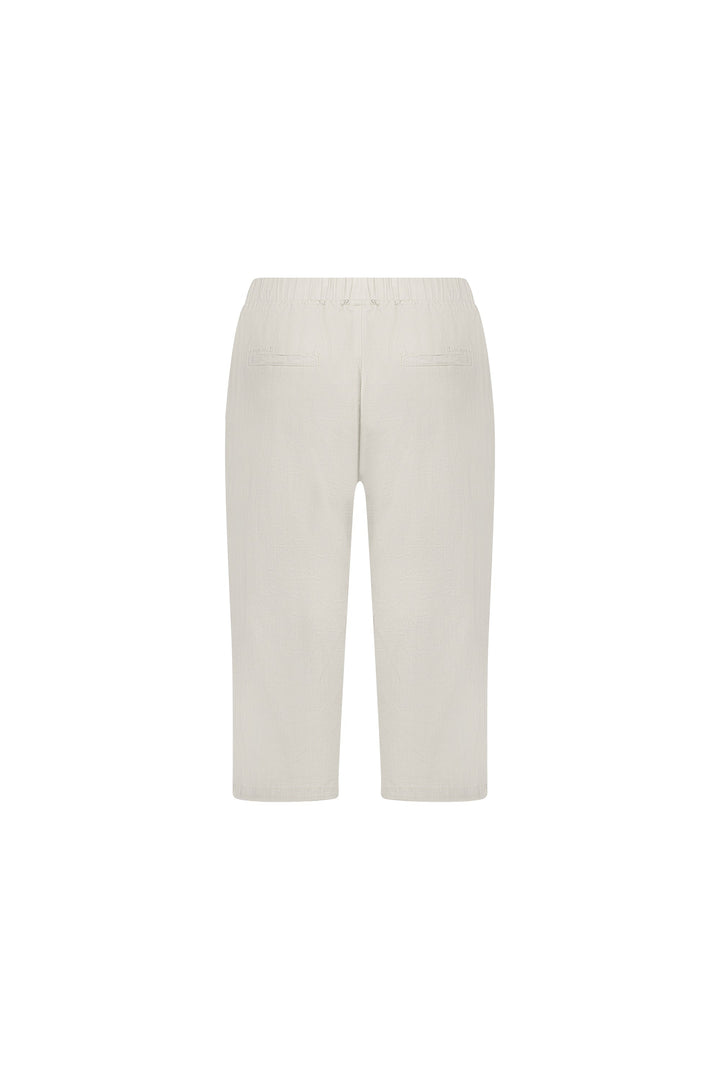 5789 Stone - Below Knee Slim Leg Elastic Waist Pant - Vassalli