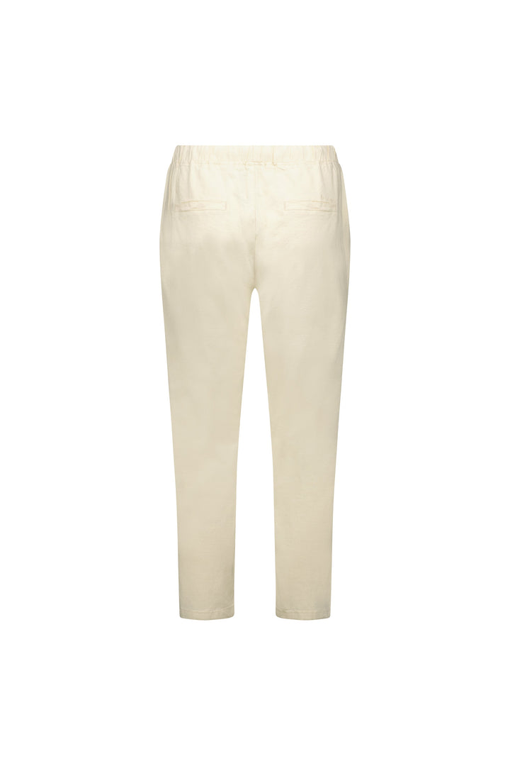 5790 Ecru - 7/8 Length Skinny Leg Elastic Waist Pant - Vassalli