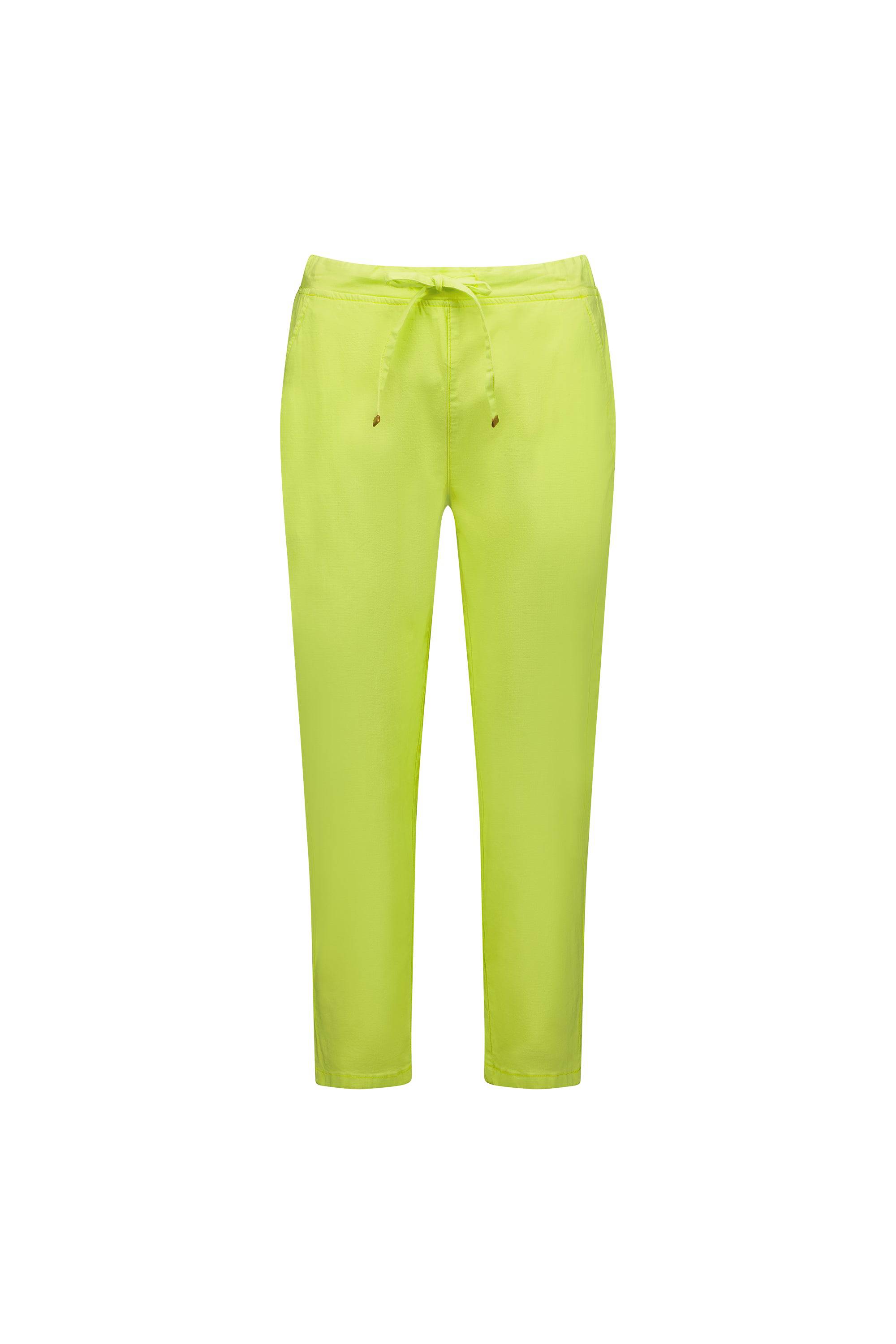 5790 Lime - 7/8 Length Skinny Leg Elastic Waist Pant - Vassalli