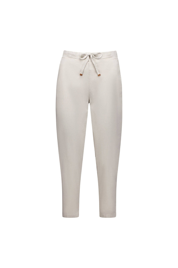 5790 Stone - 7/8 Length Skinny Leg Elastic Waist Pant - Vassalli