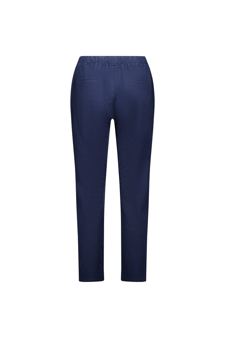 5791 Ink - Ankle Grazer Slim Leg Elastic Waist Pant - Vassalli