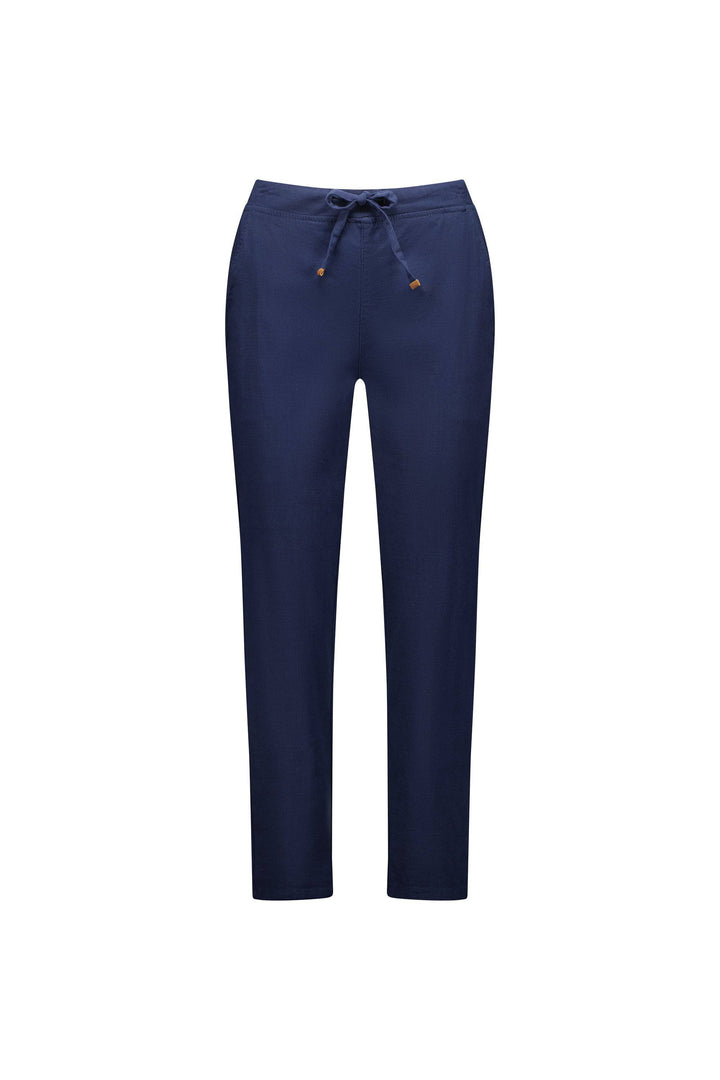 5791 Ink - Ankle Grazer Slim Leg Elastic Waist Pant - Vassalli