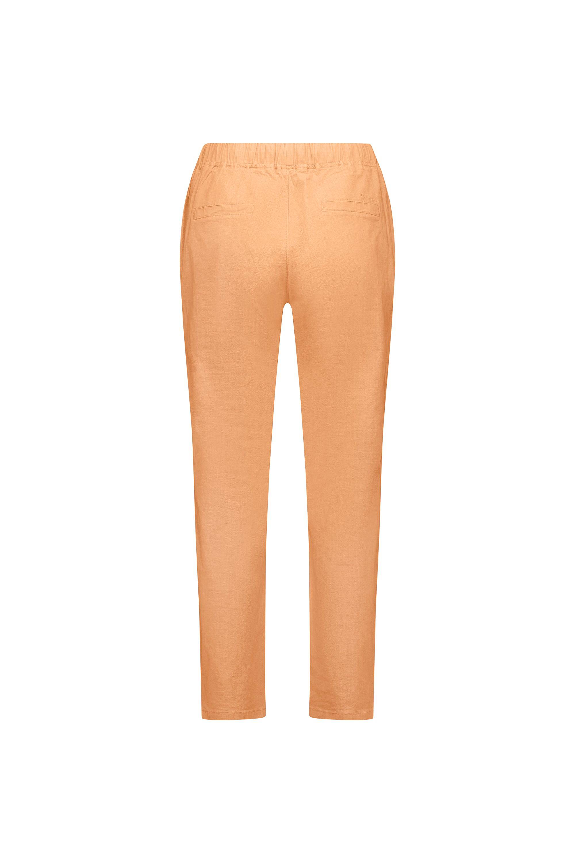 5791 Rockmelon - Ankle Grazer Slim Leg Elastic Waist Pant - Vassalli