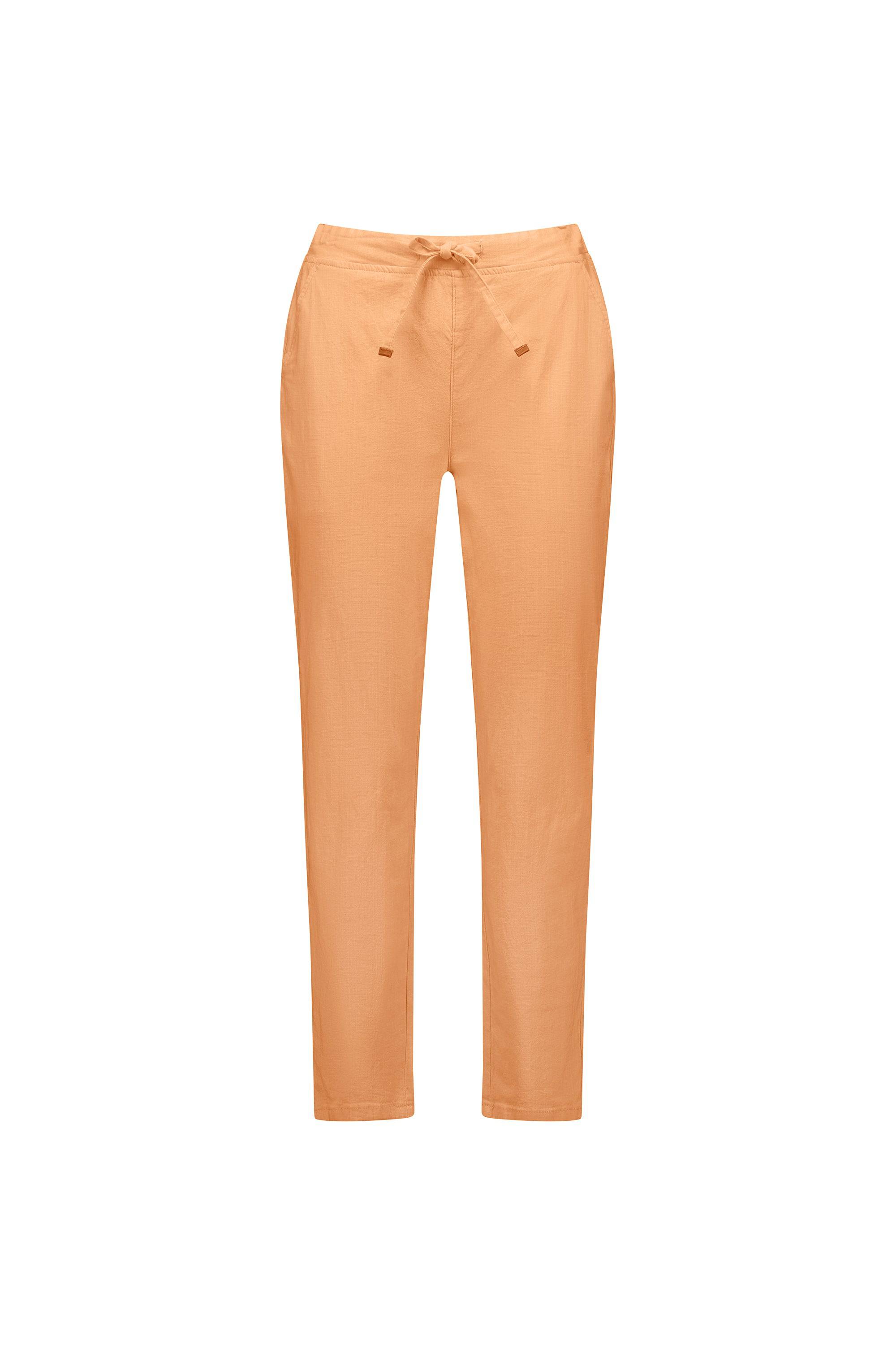 5791 Rockmelon - Ankle Grazer Slim Leg Elastic Waist Pant - Vassalli