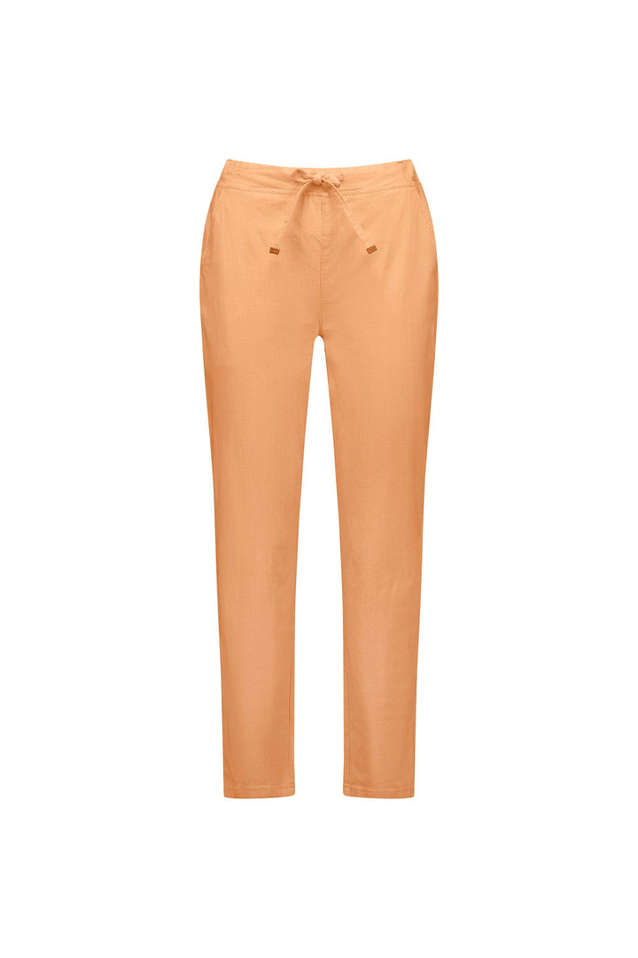 5791 Rockmelon - Ankle Grazer Slim Leg Elastic Waist Pant - Vassalli