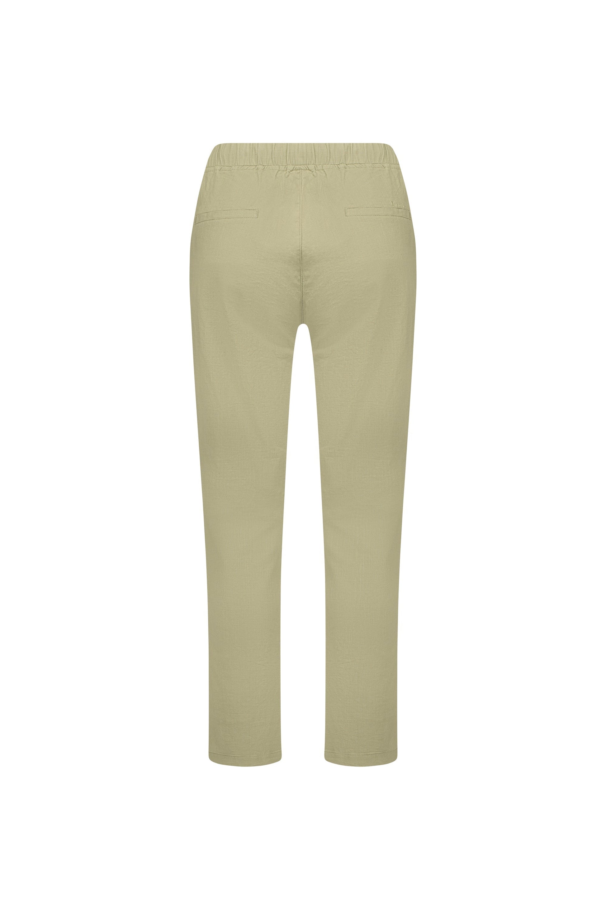 5791 Sage - Ankle Grazer Slim Leg Elastic Waist Pant - Vassalli