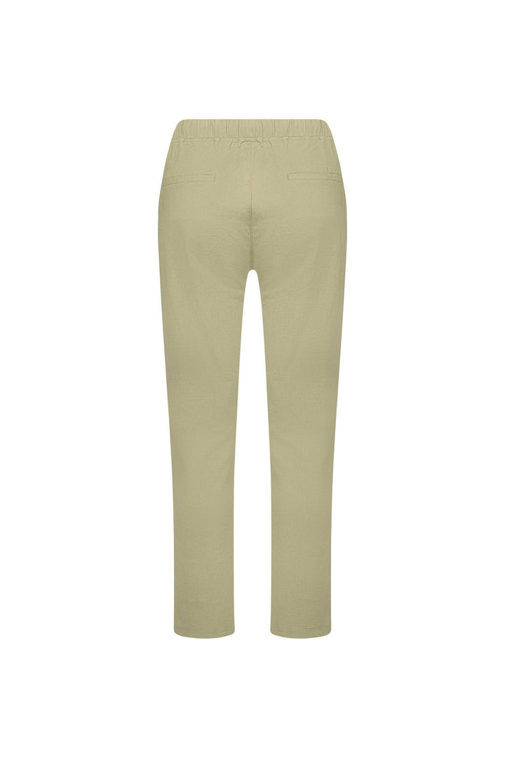 5791 Sage - Ankle Grazer Slim Leg Elastic Waist Pant - Vassalli