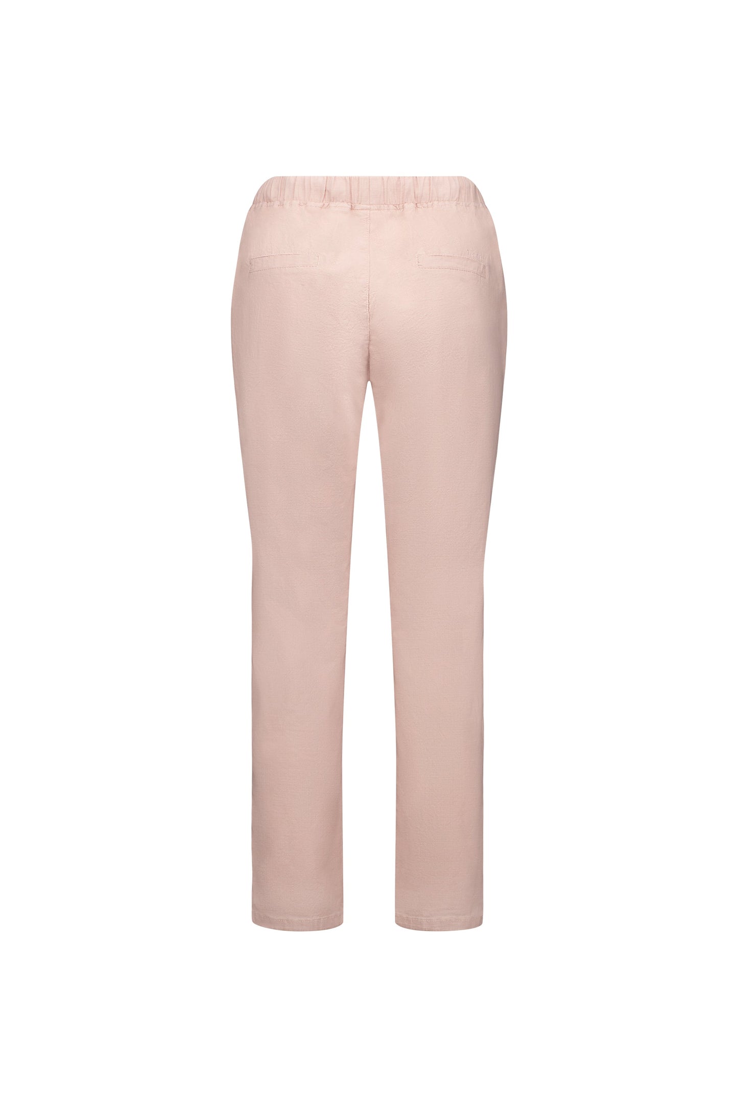 5791 Soft Pink - Ankle Grazer Slim Leg Elastic Waist Pant - Vassalli