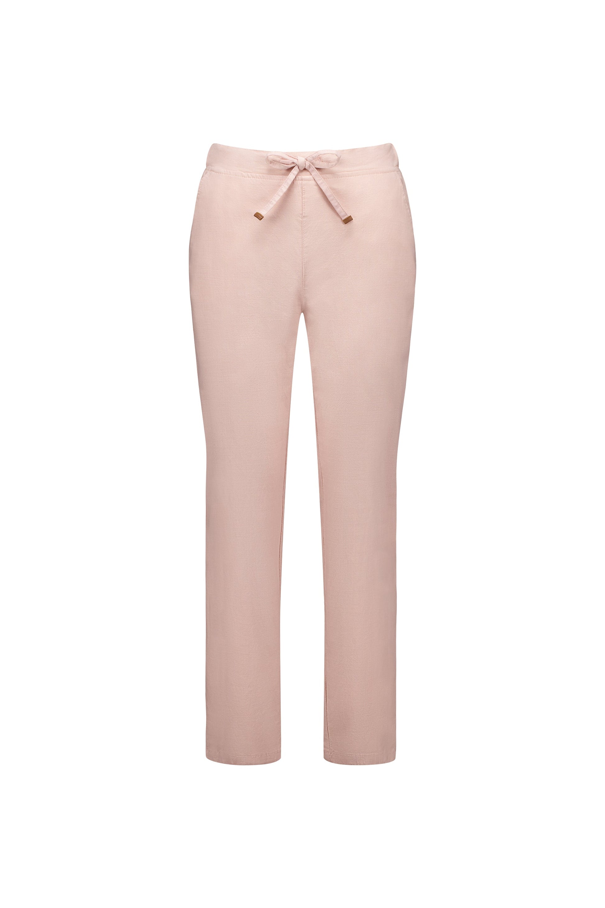 5791 Soft Pink - Ankle Grazer Slim Leg Elastic Waist Pant - Vassalli