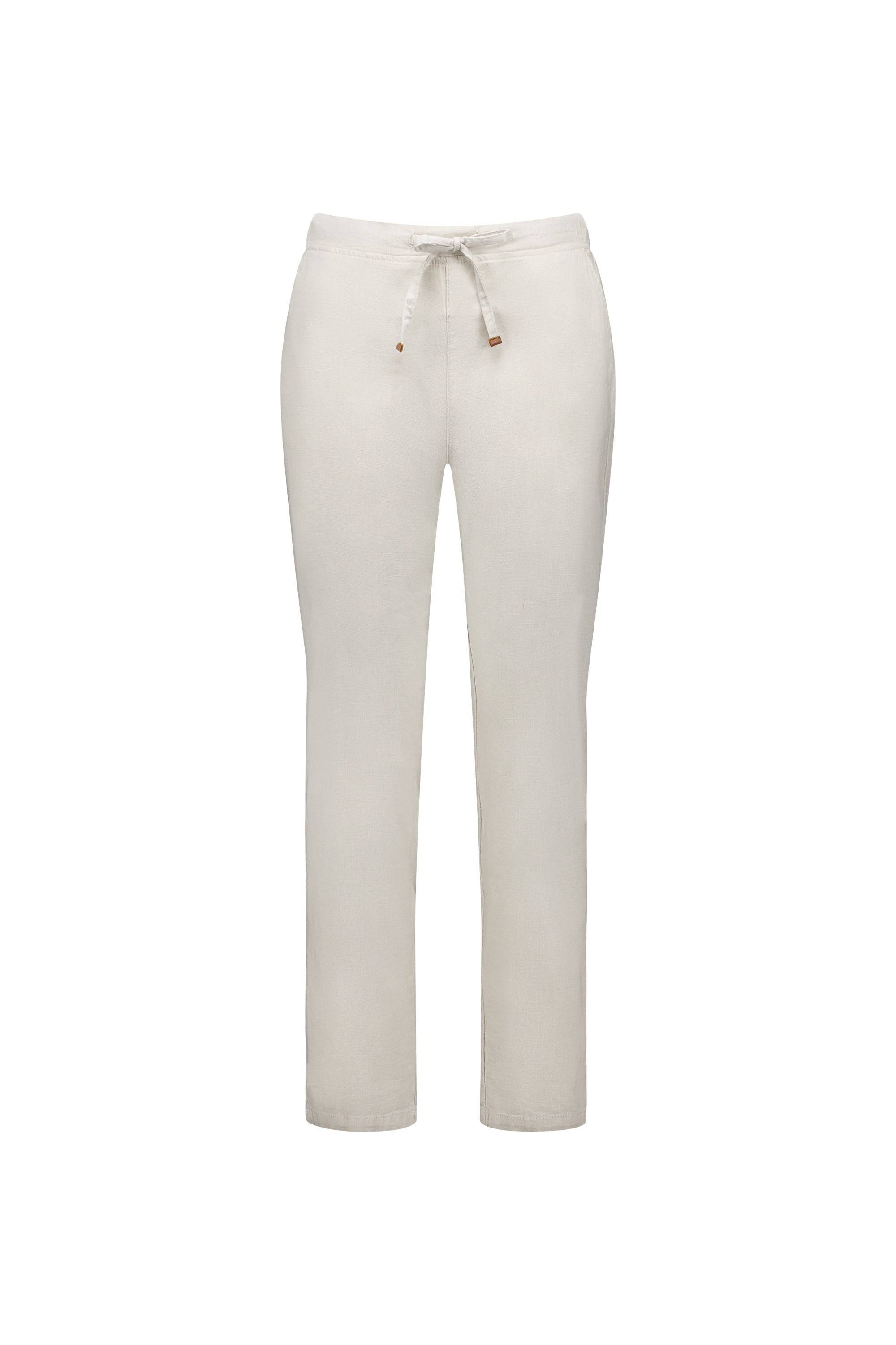 5791 Stone - Ankle Grazer Slim Leg Elastic Waist Pant - Vassalli