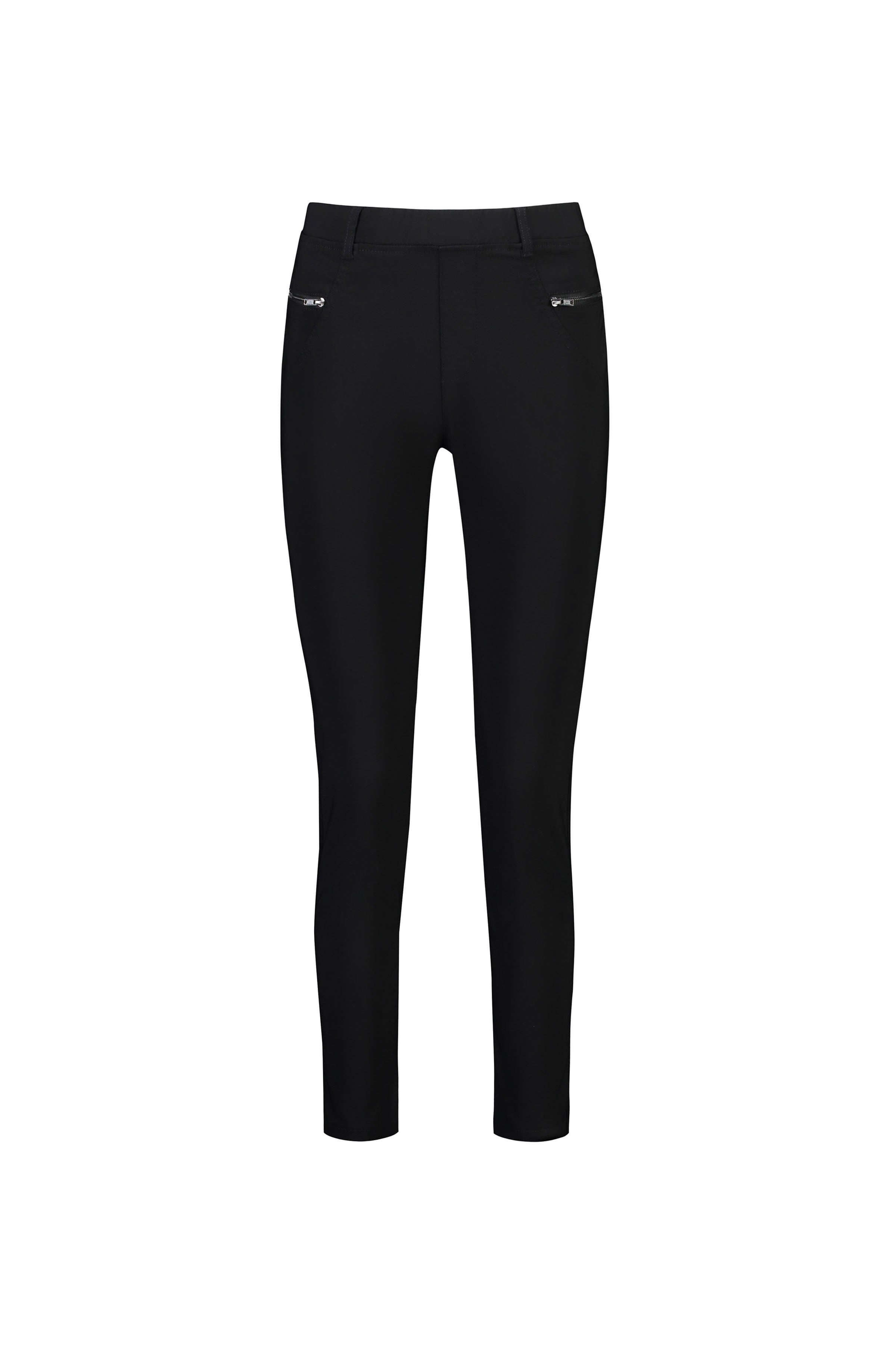 5853 Black - Skinny Leg Ankle Grazer Pull-On Pant - Vassalli