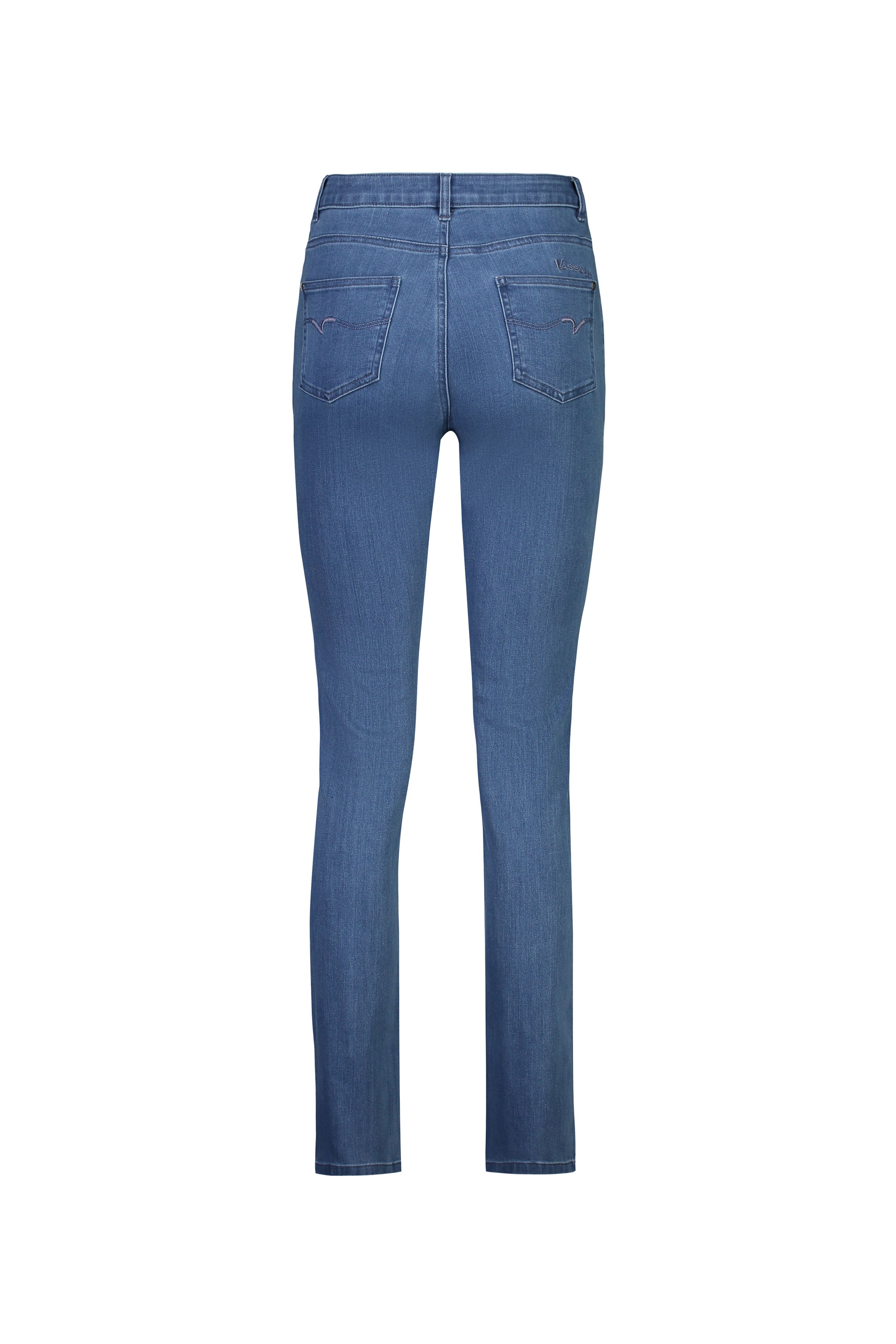 5878 Plain New Blue - Slim Leg Full Length Jean - Vassalli