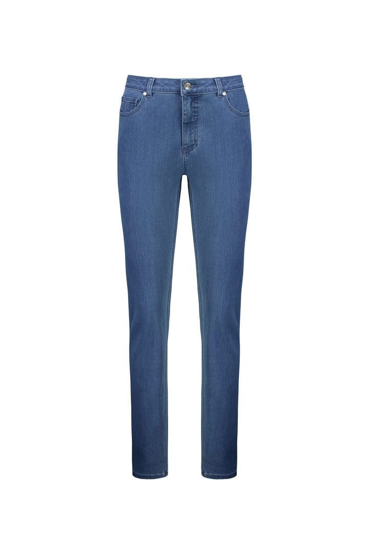 5878 Plain New Blue - Slim Leg Full Length Jean - Vassalli