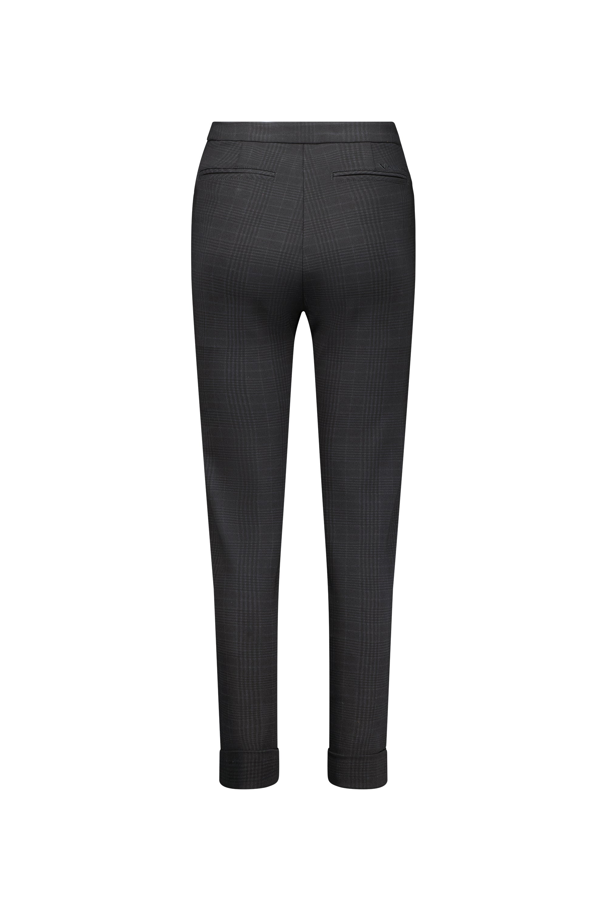 5894 Albert - Skinny Leg Full Length Printed Ponti Pant with Cuff - Vassalli