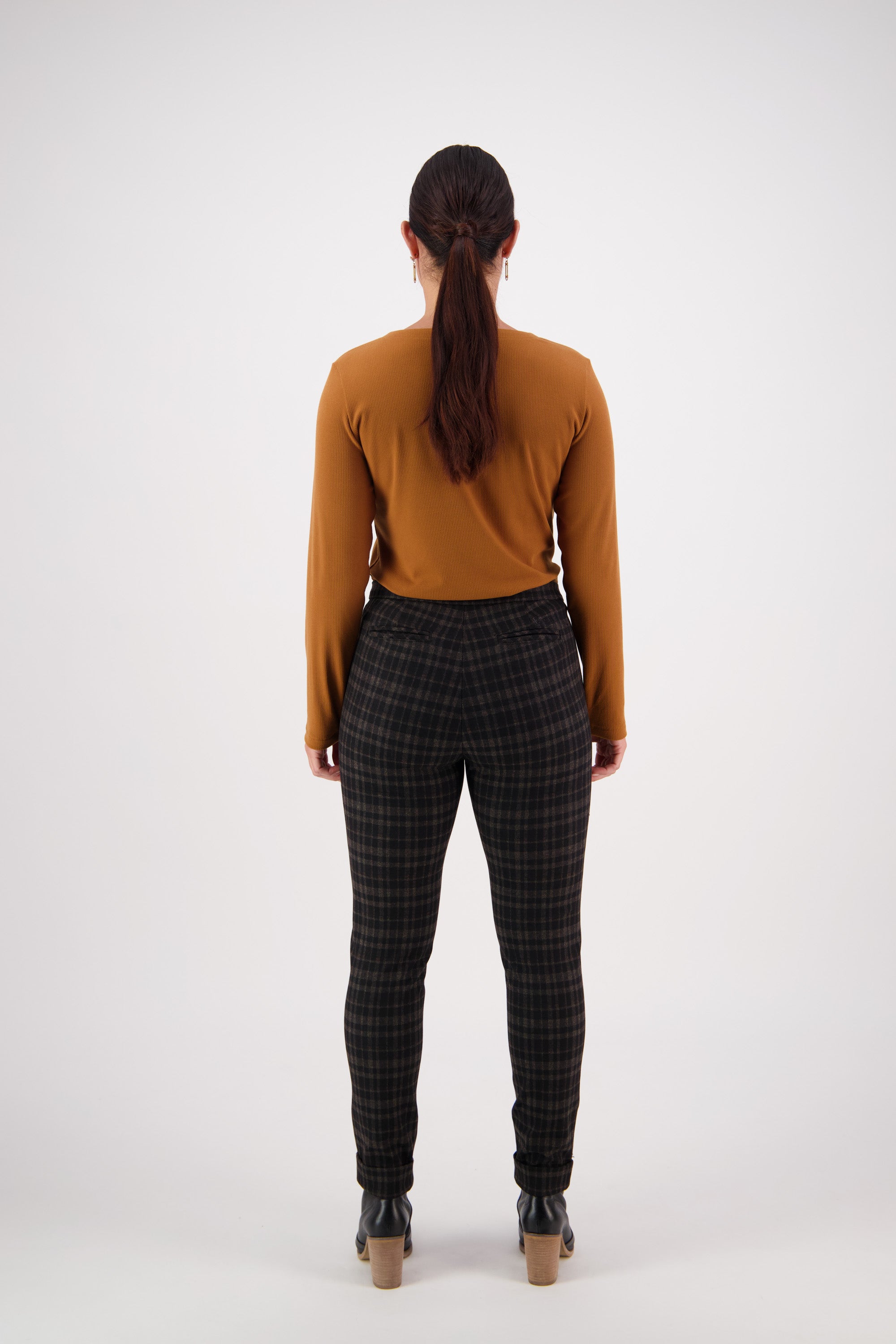 5894 Kingston - Skinny Leg Full Length Ponti Pant with Cuff - Vassalli