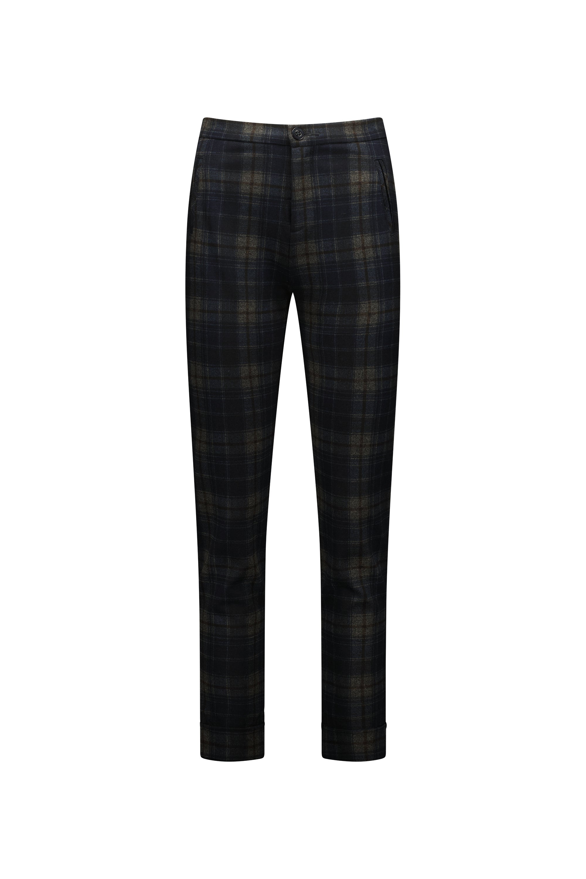 5894 Surrey - Skinny Leg Full Length Printed Ponti Pant with Cuff - Vassalli