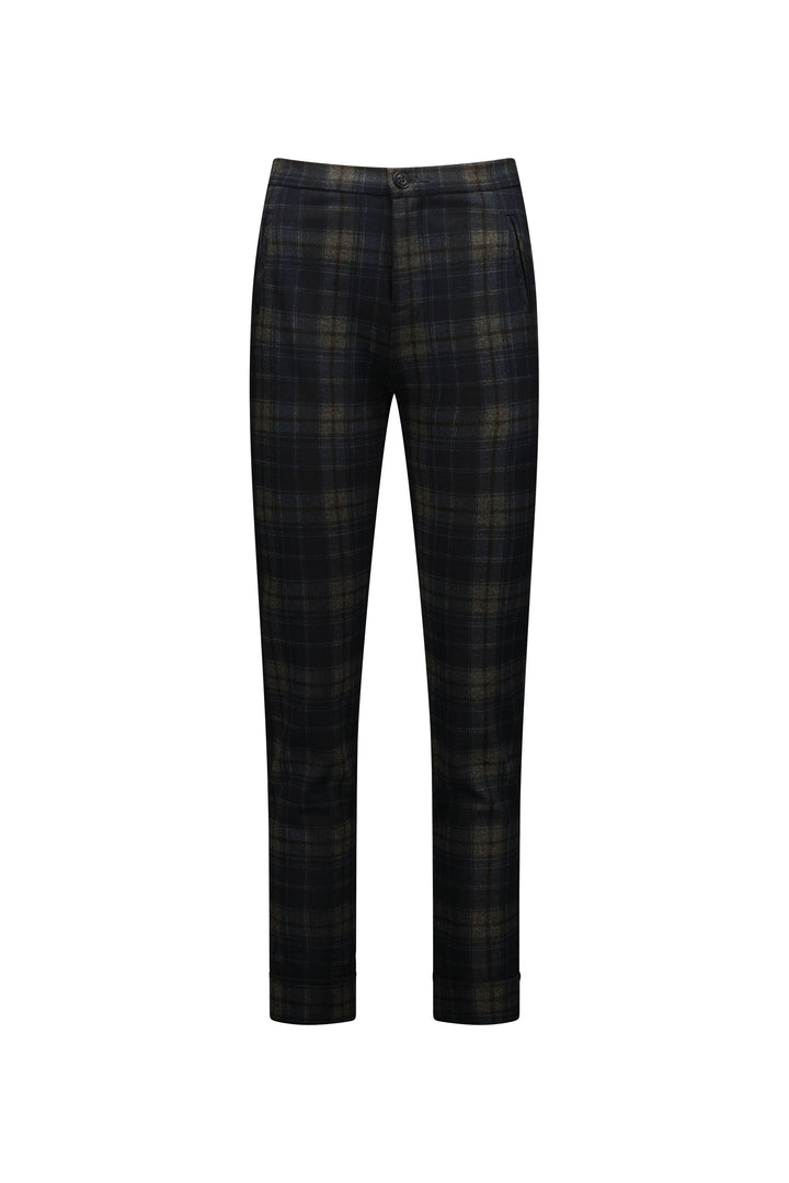 5894 Surrey - Skinny Leg Full Length Printed Ponti Pant with Cuff - Vassalli