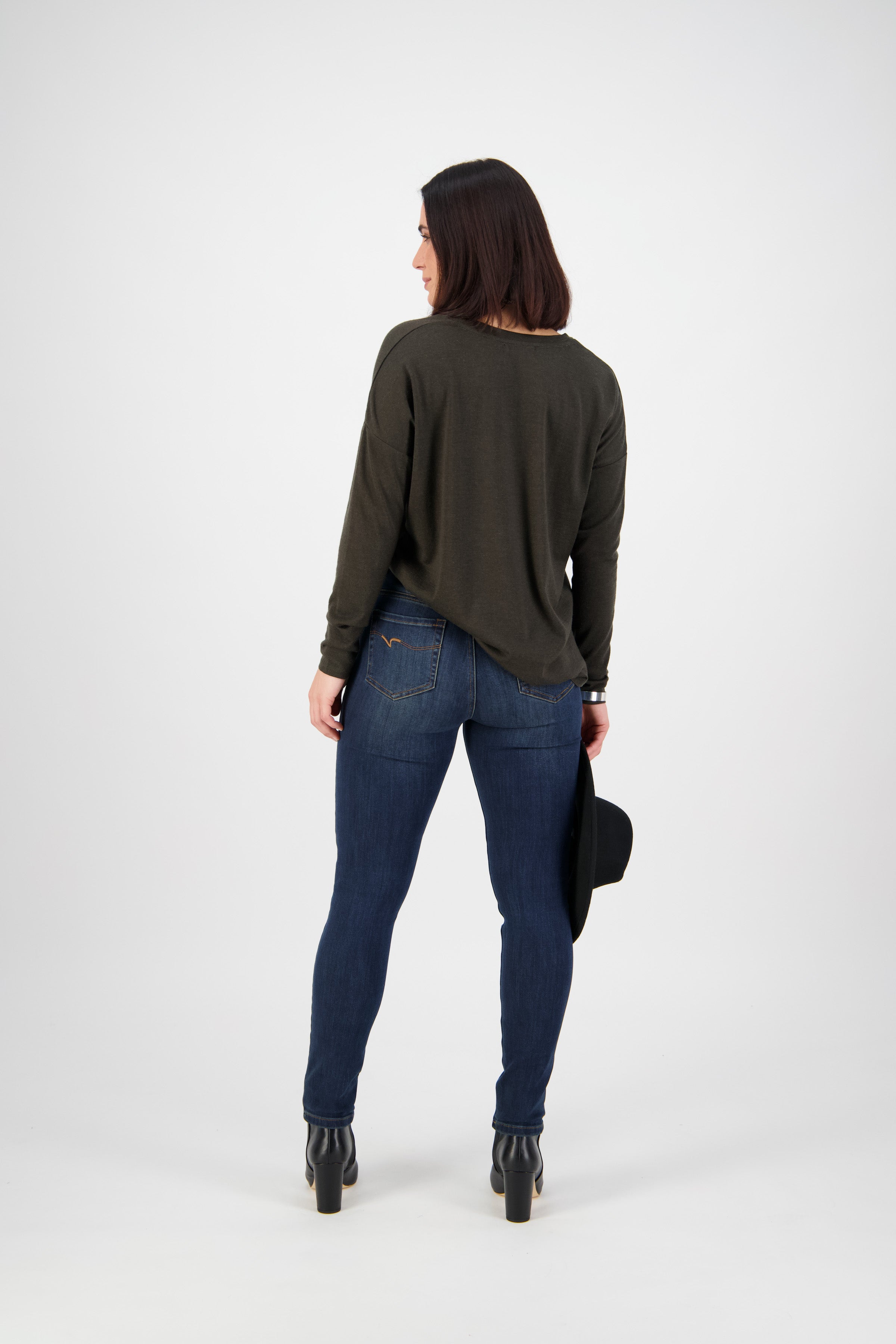 5897 Indigo - Skinny Leg Full Length Jean - Vassalli