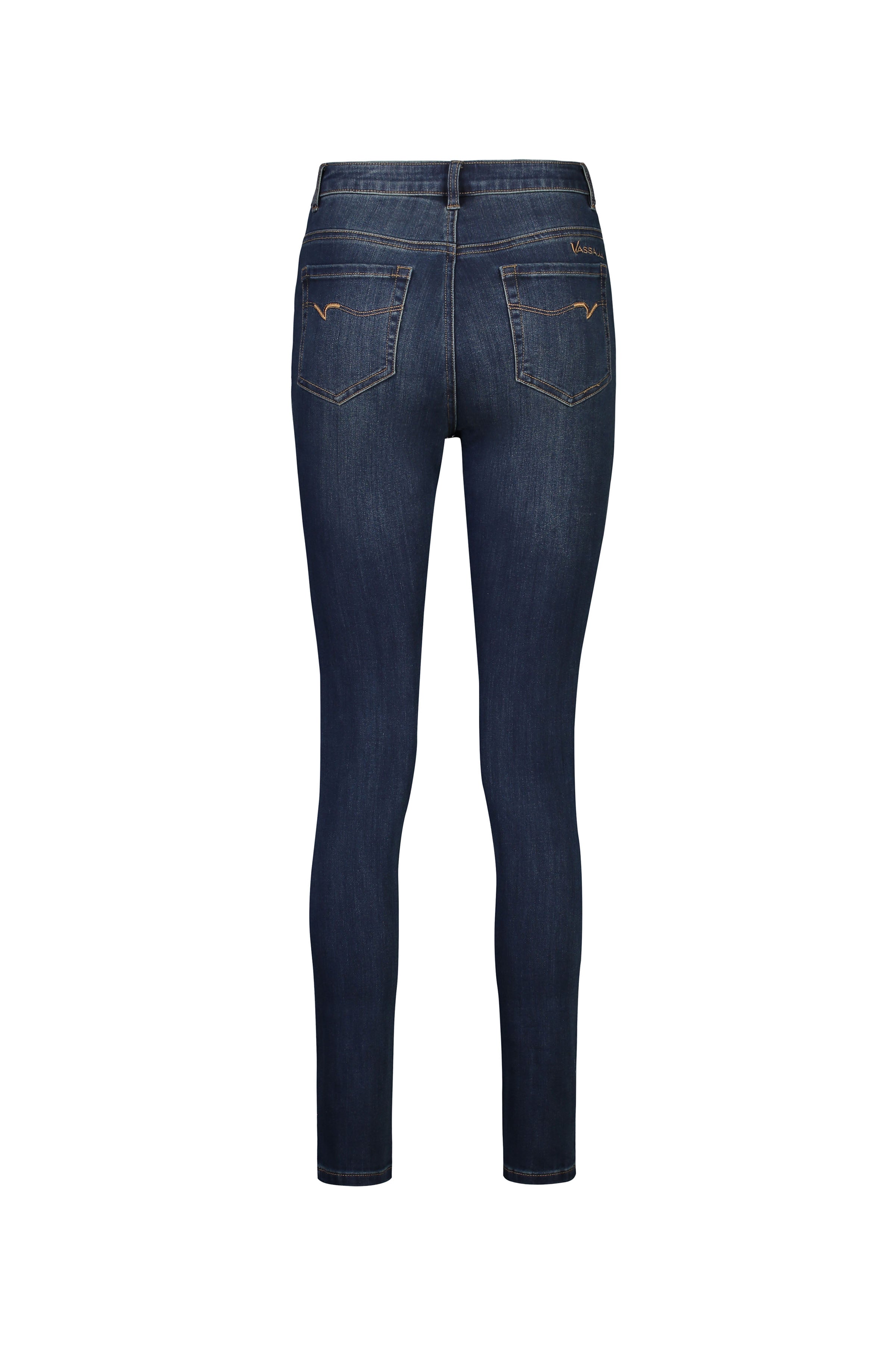 5897 Indigo - Skinny Leg Full Length Jean - Vassalli