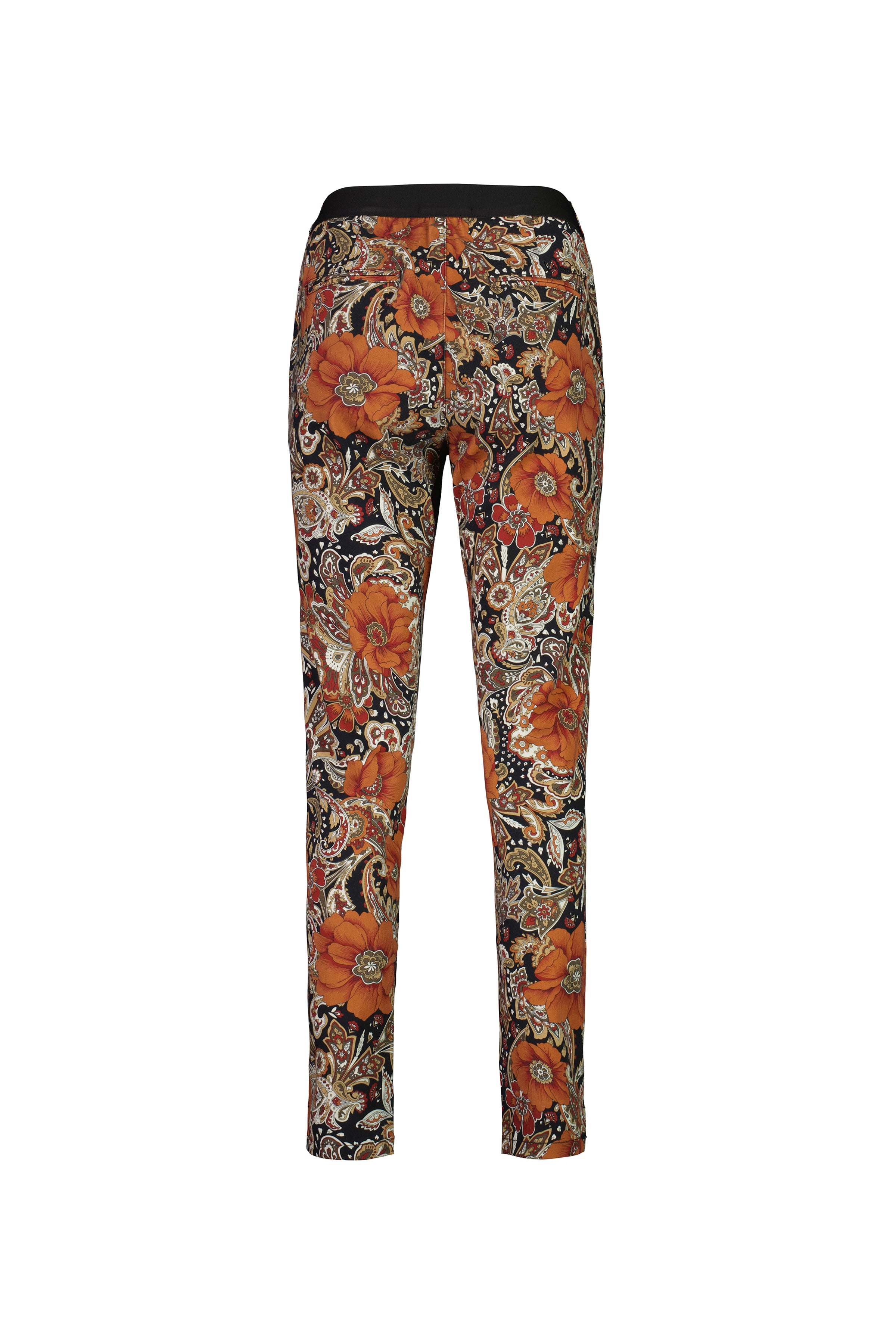 5899A Bohemian - Skinny Leg Ankle Grazer Printed Pant with Elastic Back Waist - Vassalli