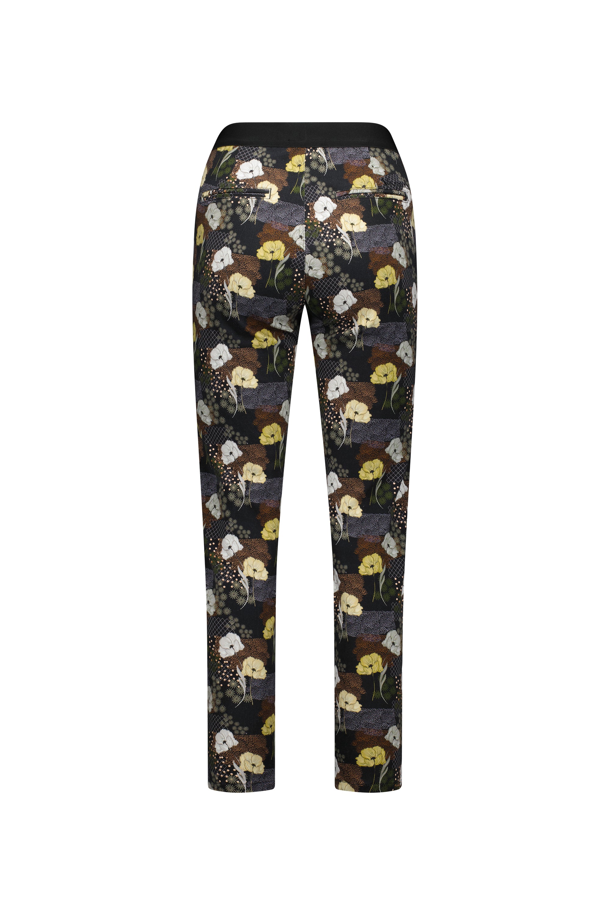 5899A Karma - Skinny Leg Ankle Grazer Printed Pant with Elastic Back Waist - Vassalli