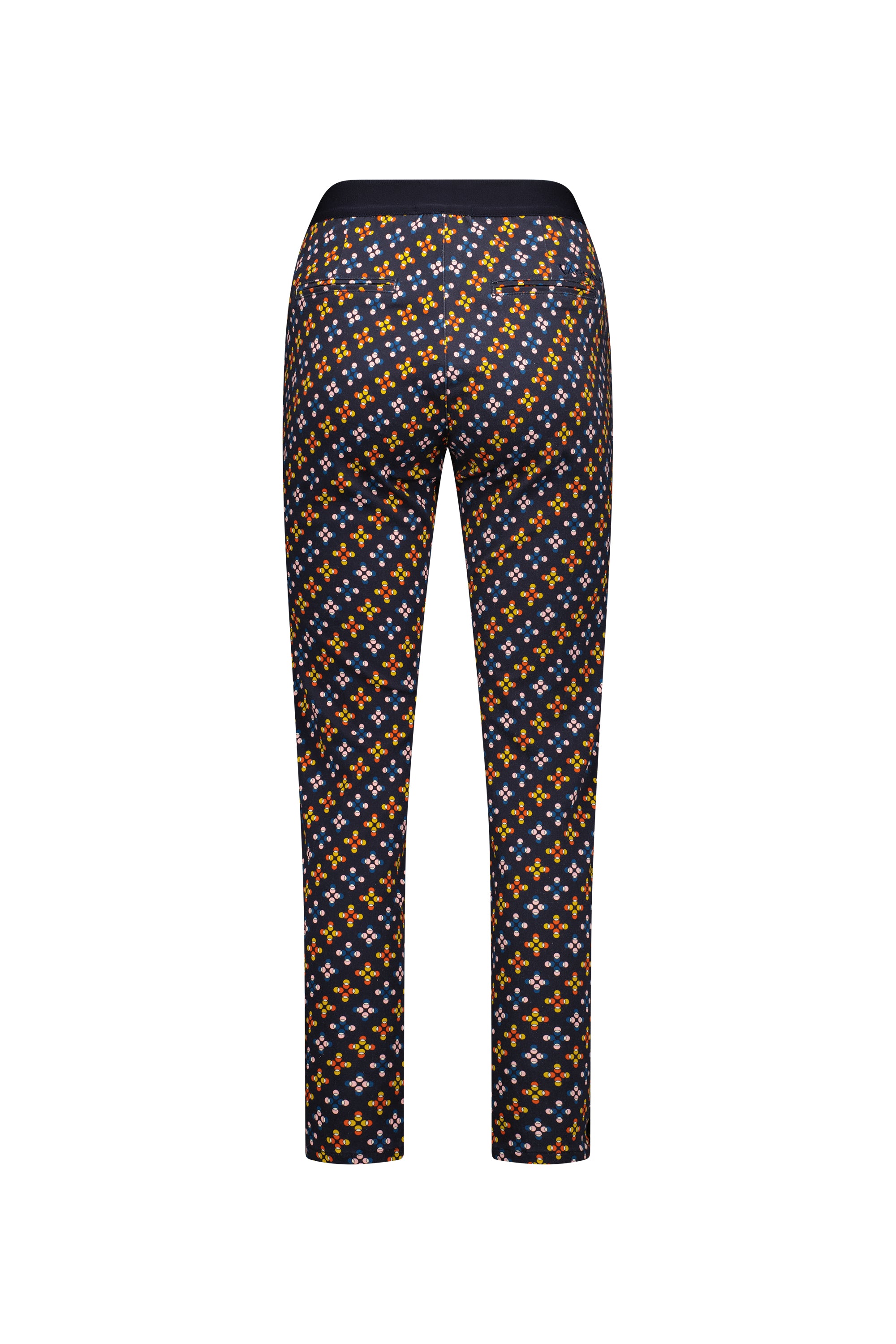 5899A Stellar - Skinny Leg Ankle Grazer Printed Pant with Elastic Back Waist - Vassalli
