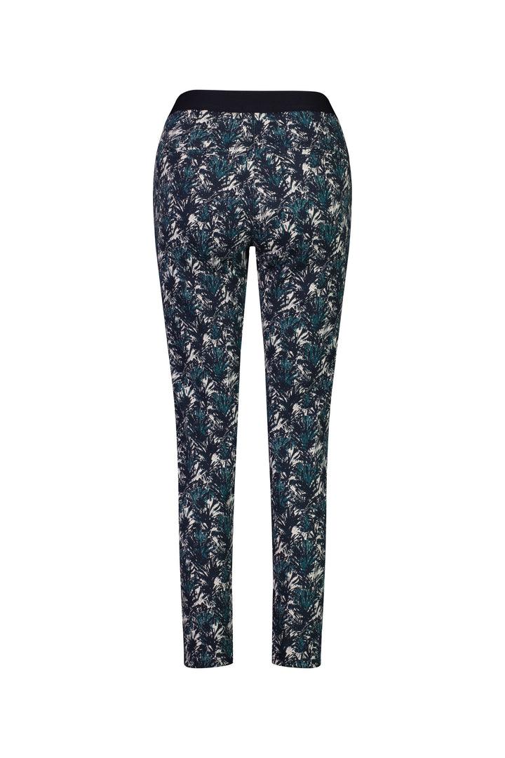 5899A Aspen - Skinny Leg Ankle Grazer Printed Pant with Elastic Back Waist - Vassalli