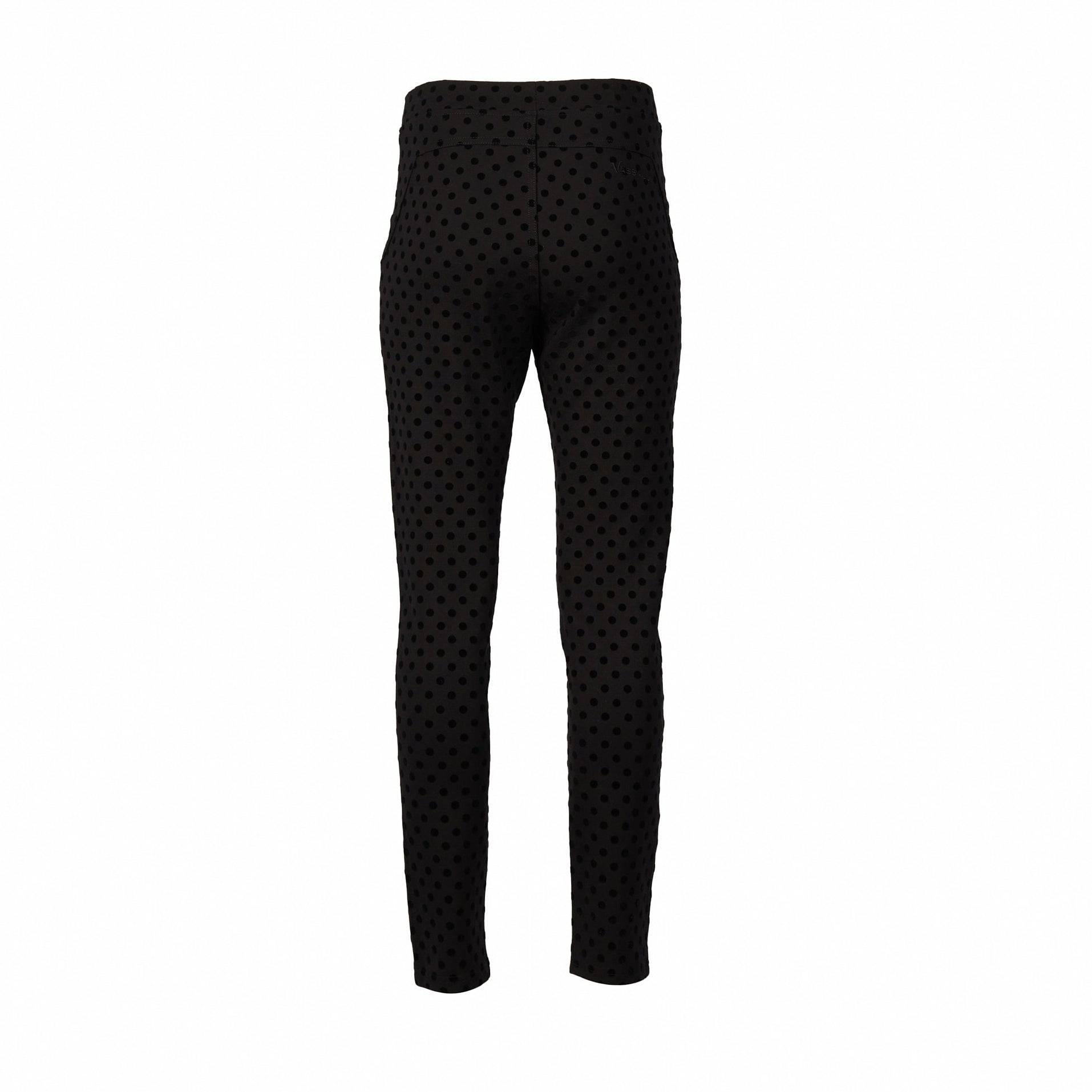 5903 Black - Skinny Leg Ankle Grazer Printed Ponti Pull-On - Vassalli