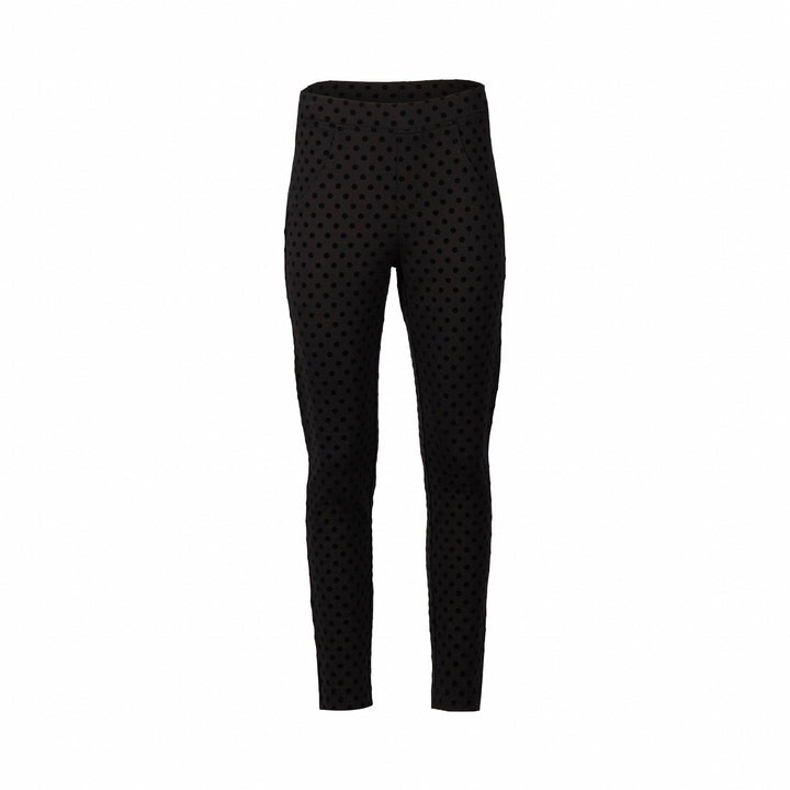 5903 Black - Skinny Leg Ankle Grazer Printed Ponti Pull-On - Vassalli