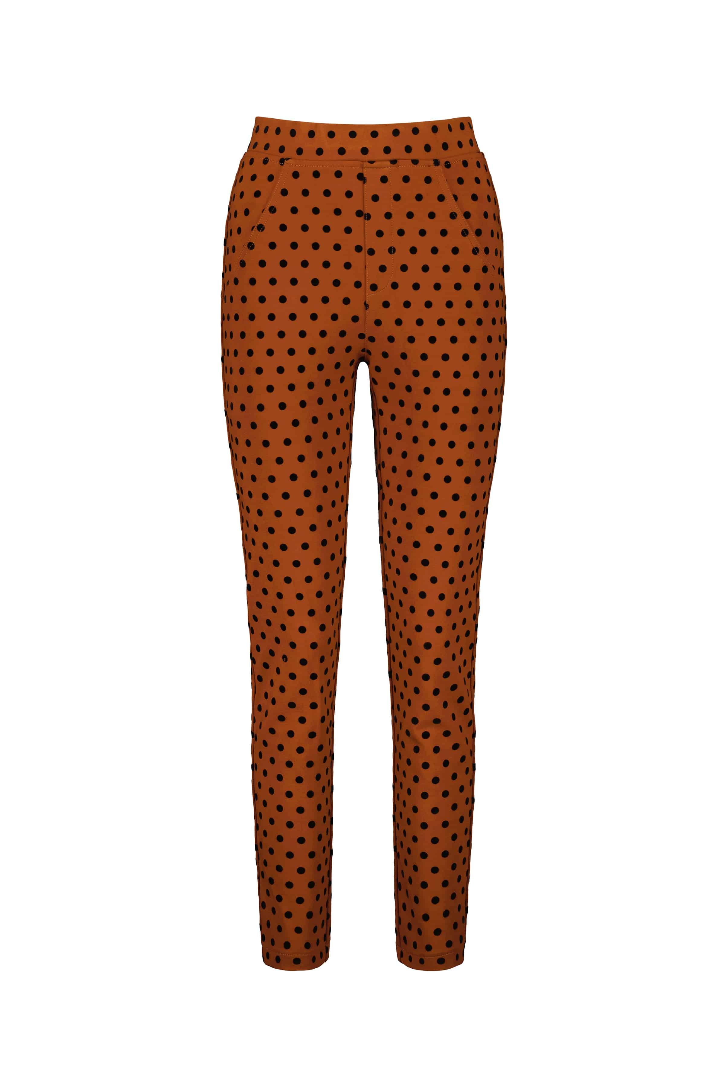 5903 Rustic - Skinny Leg Ankle Grazer Printed Ponti Pull-On - Vassalli