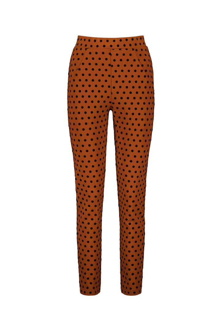 5903 Rustic - Skinny Leg Ankle Grazer Printed Ponti Pull-On - Vassalli