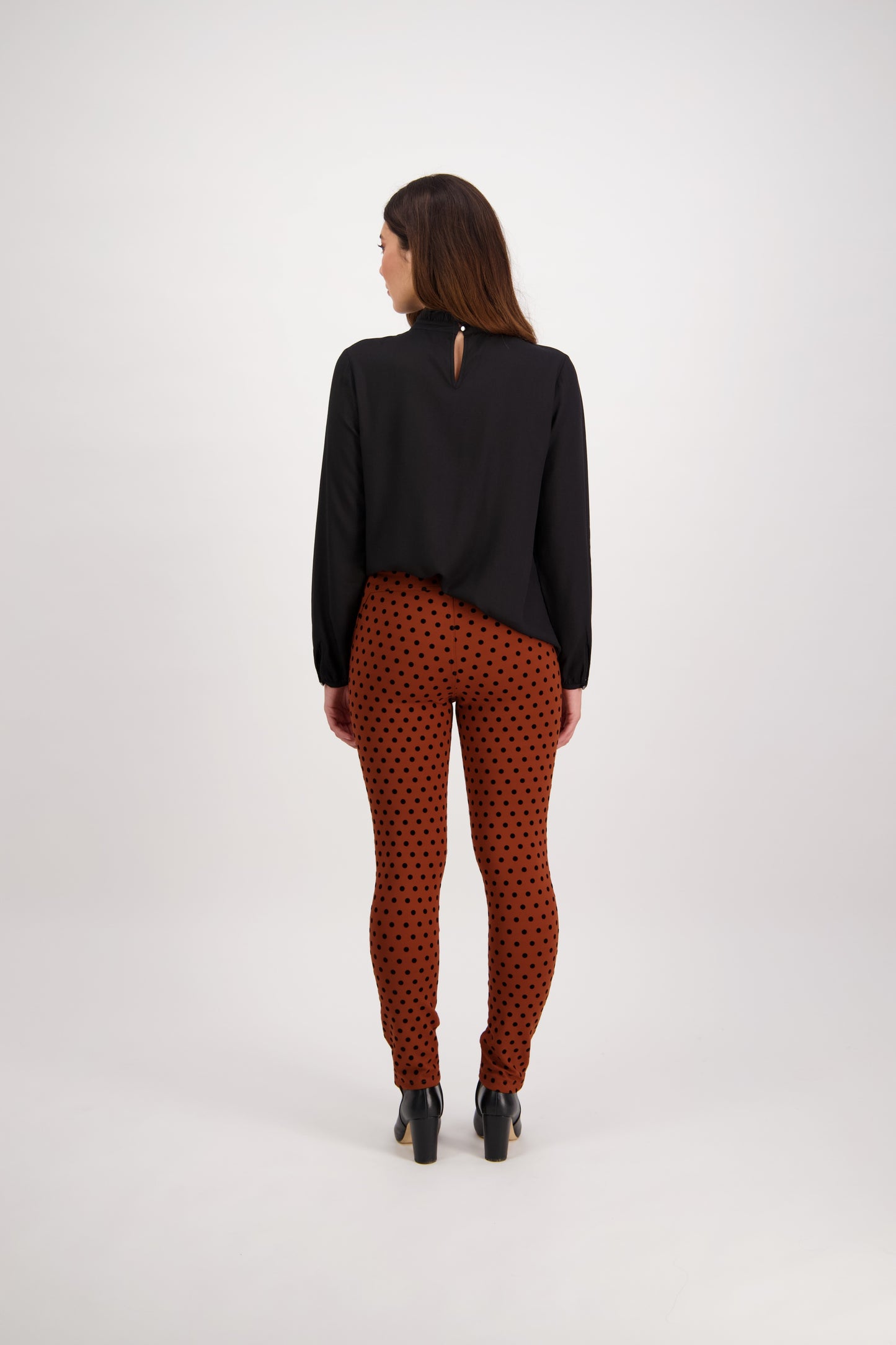 5903 Rustic - Skinny Leg Ankle Grazer Printed Ponti Pull-On - Vassalli