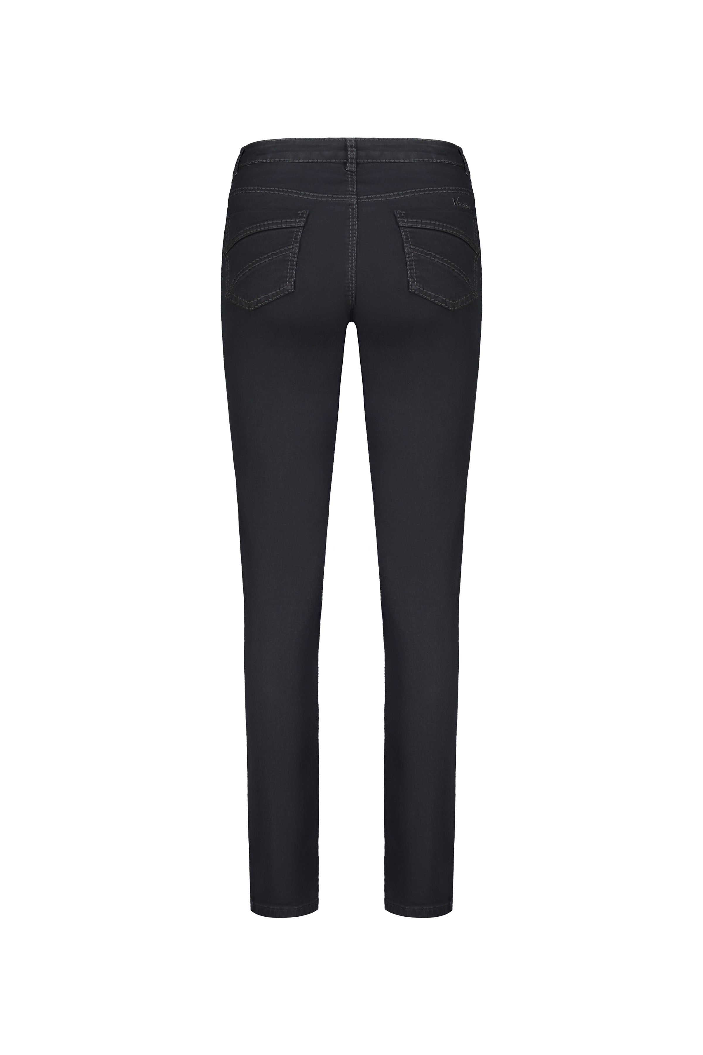 5937 Black Denim - Straight Leg Full Length Jean - Vassalli