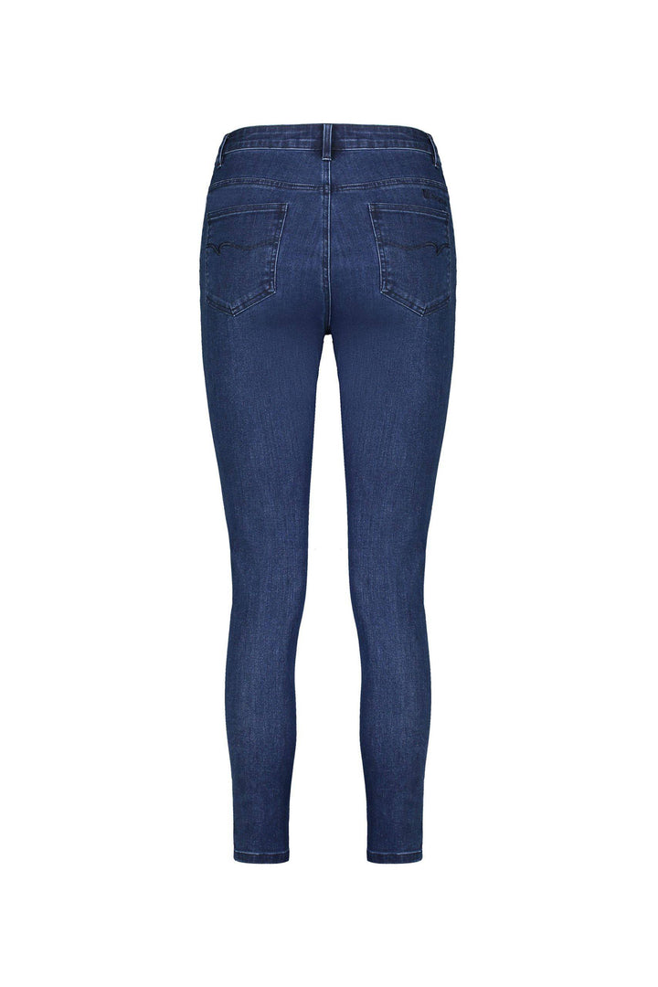 5950 Ink Denim - Skinny Leg Ankle Grazer Jean with Cuff Button Detail - Vassalli