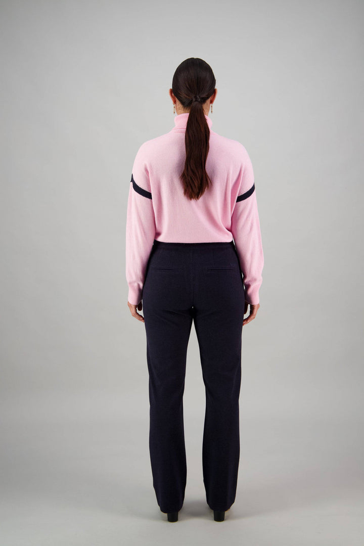 5952A Straight Leg Pant - Navy Marle - Vassalli