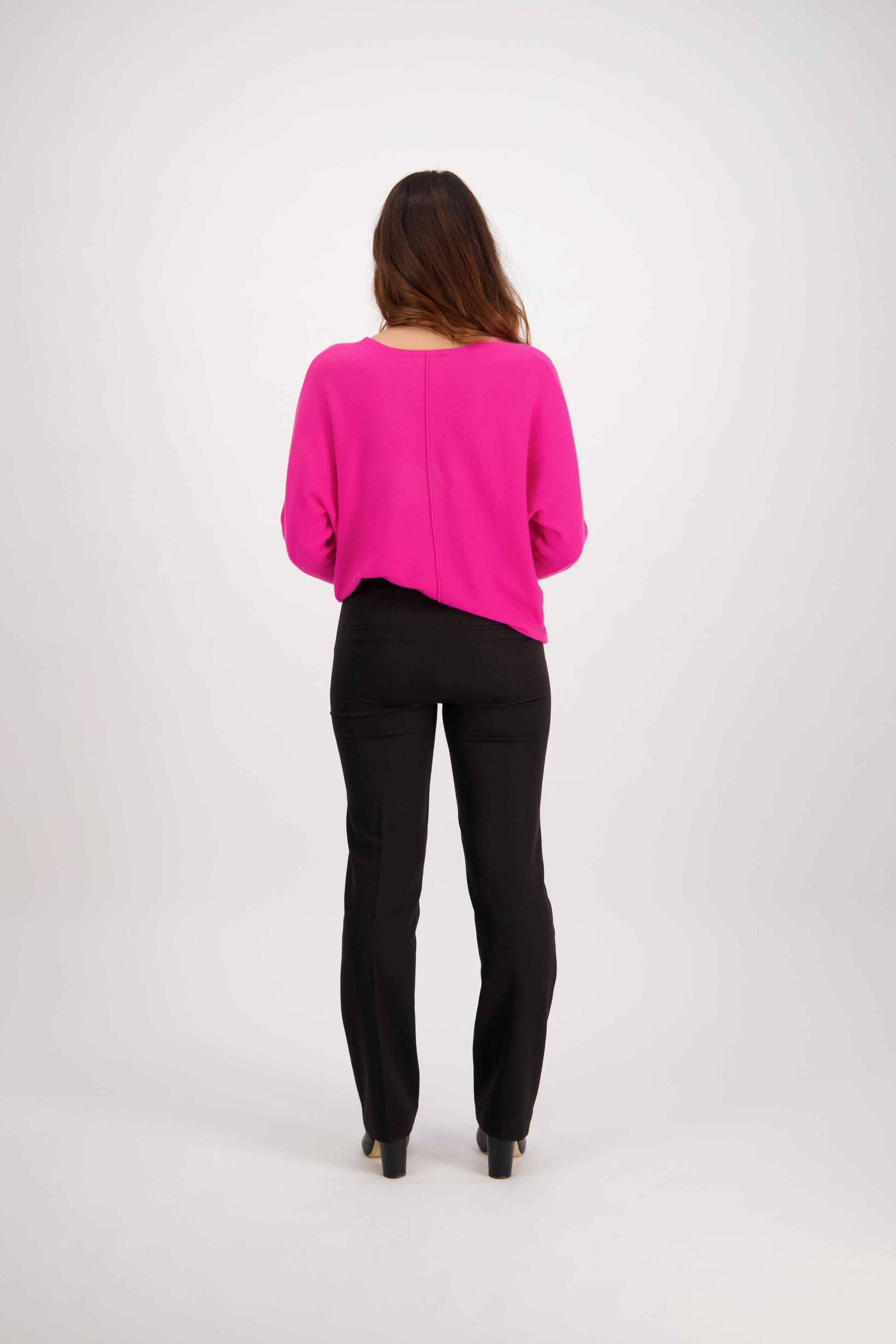 5952 Black - Straight Leg Full Length Dress Pant - Vassalli