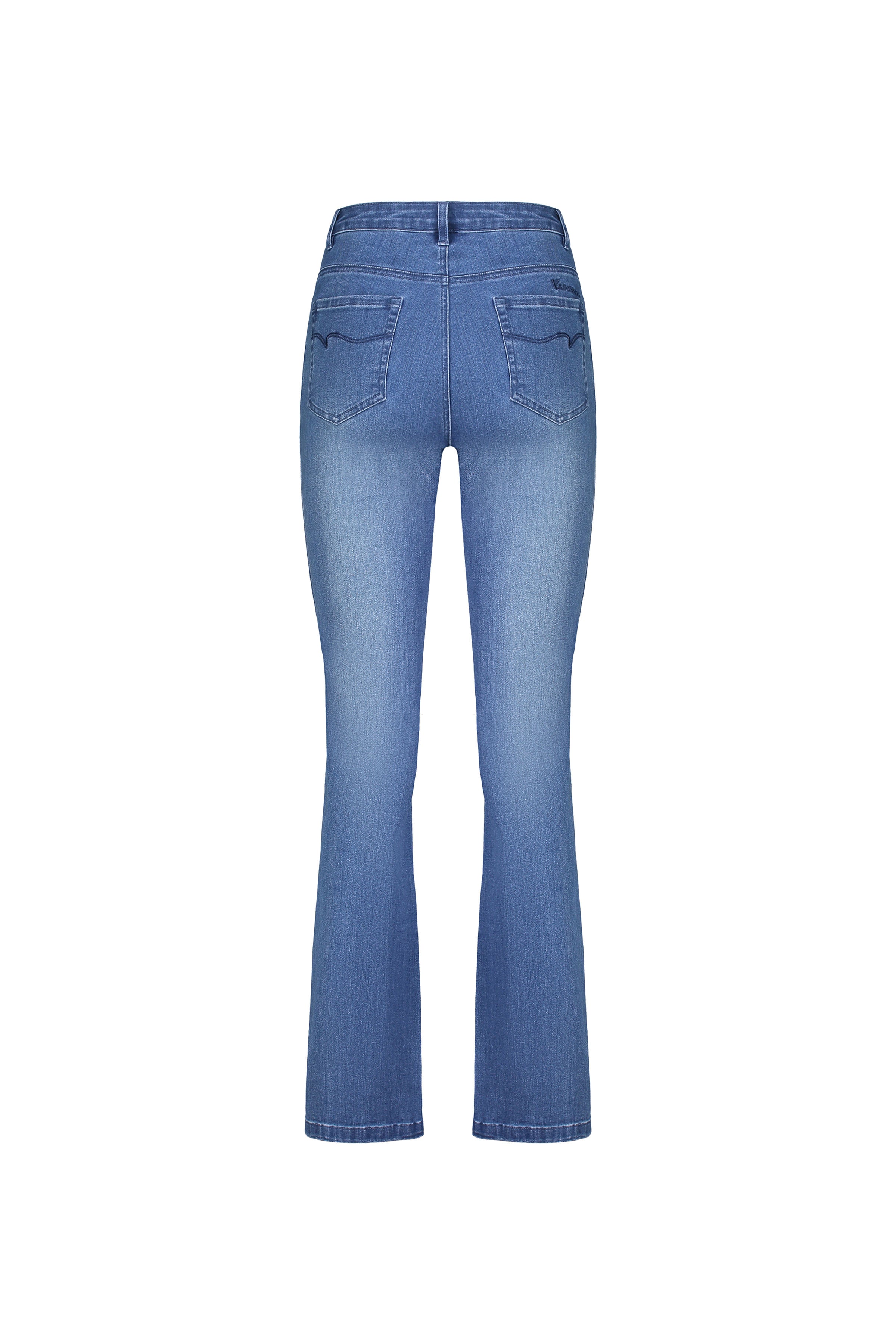 5955 Blue Denim - Bootleg Full Length Jean - Vassalli